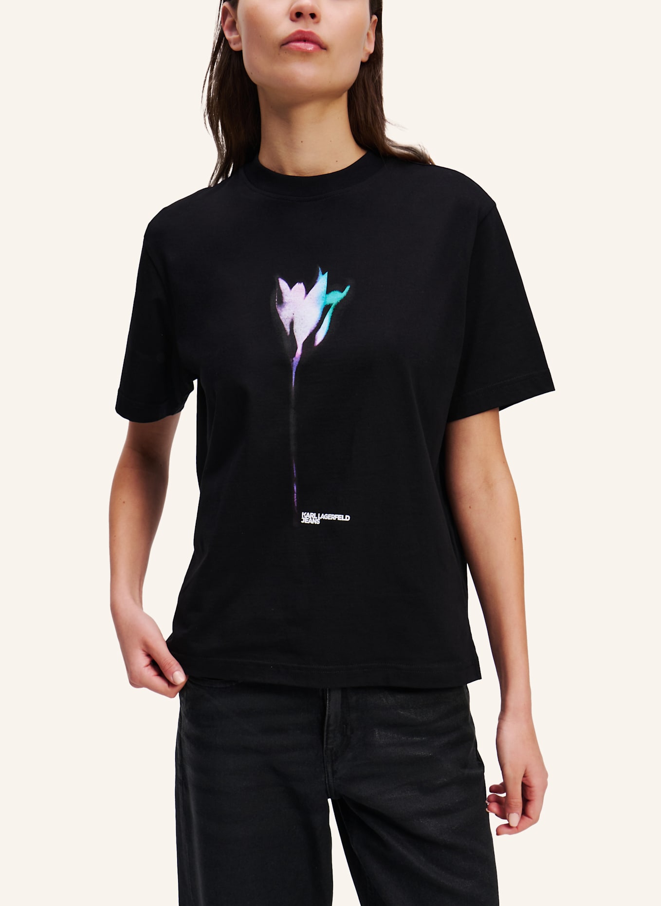 KARL LAGERFELD JEANS T-shirt: SCHWARZ