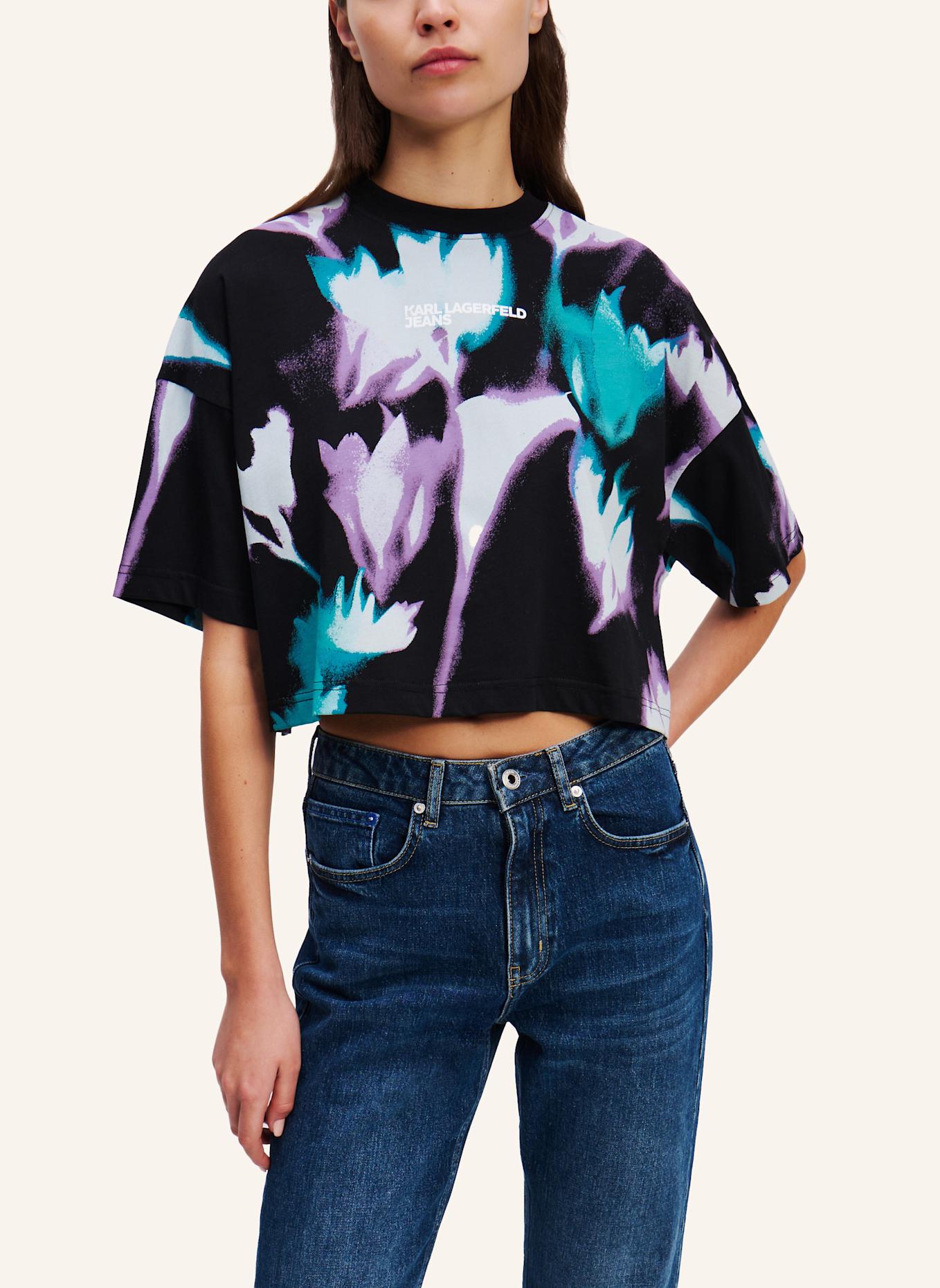 KARL LAGERFELD JEANS Top: SCHWARZ/ LILA/ BLAU