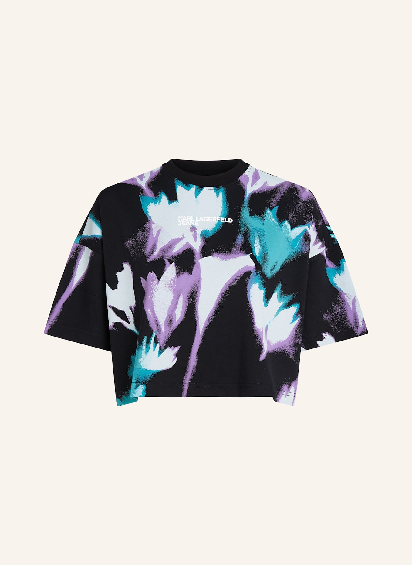 KARL LAGERFELD JEANS Top: SCHWARZ/ LILA/ BLAU