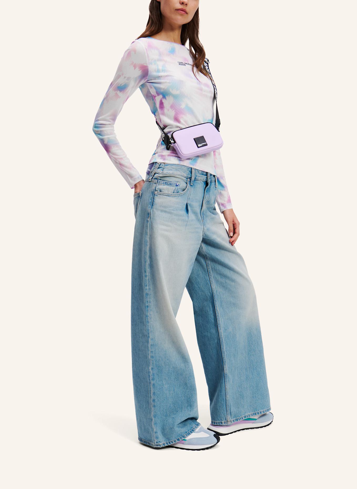 KARL LAGERFELD JEANS Top: WEISS/ LILA/ BLAU