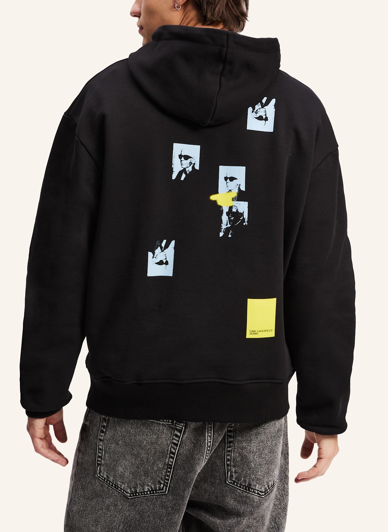 KARL LAGERFELD JEANS Hoodie: SCHWARZ