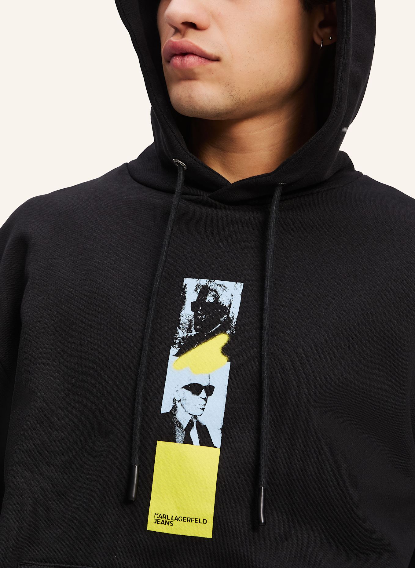 KARL LAGERFELD JEANS Hoodie: SCHWARZ