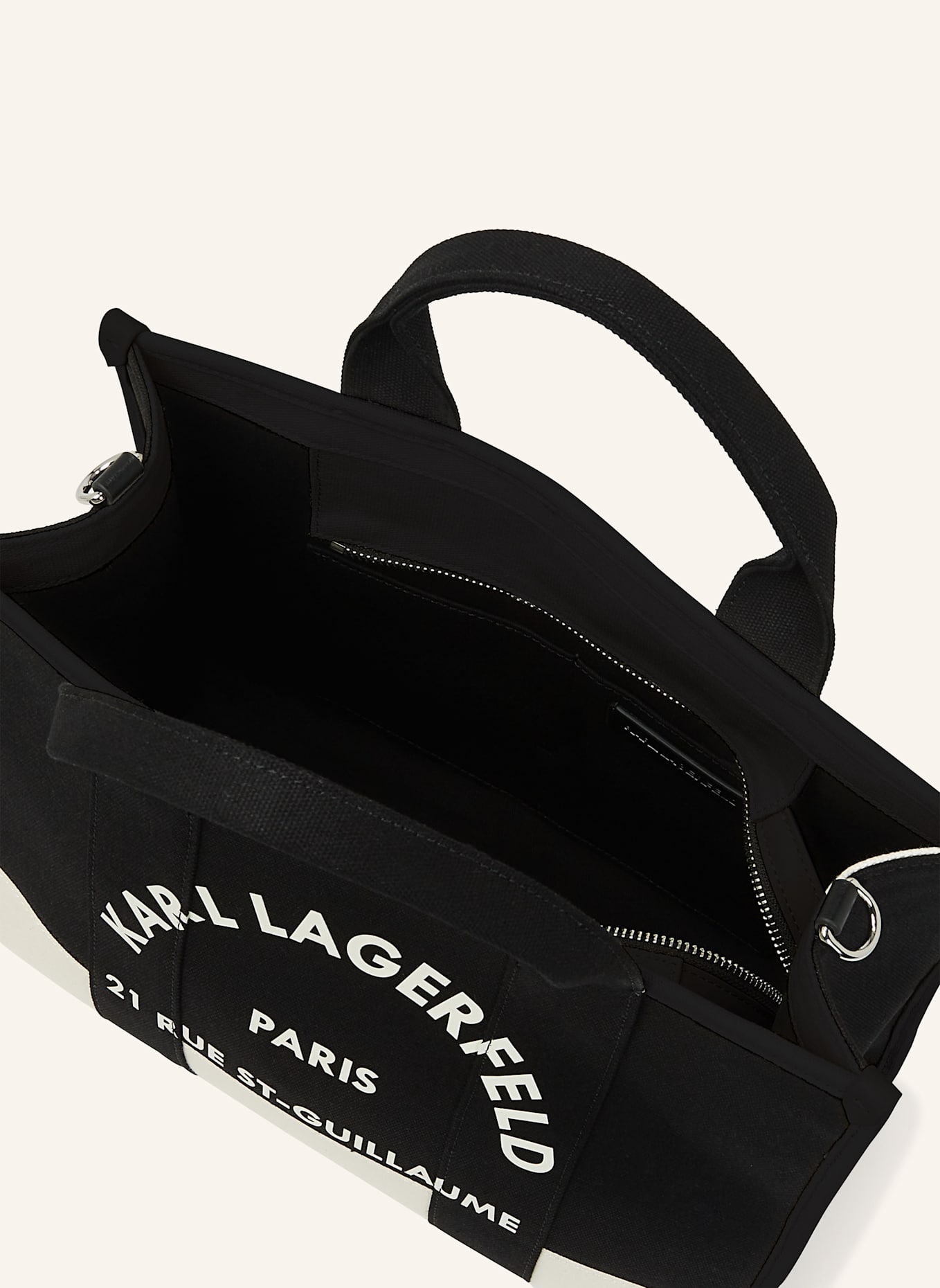 KARL LAGERFELD Shopper: BEIGE/ SCHWARZ