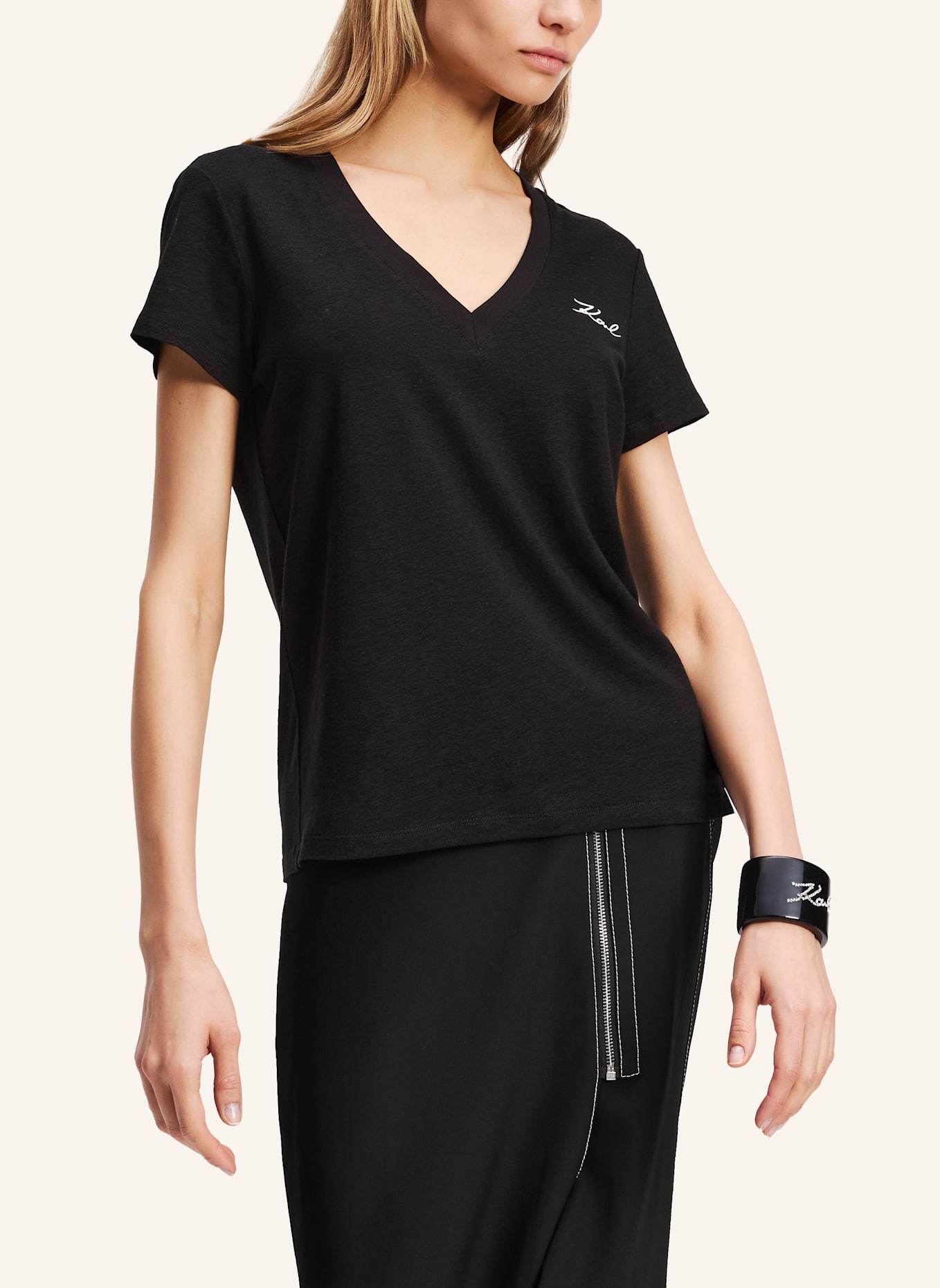 KARL LAGERFELD T-shirt: SCHWARZ