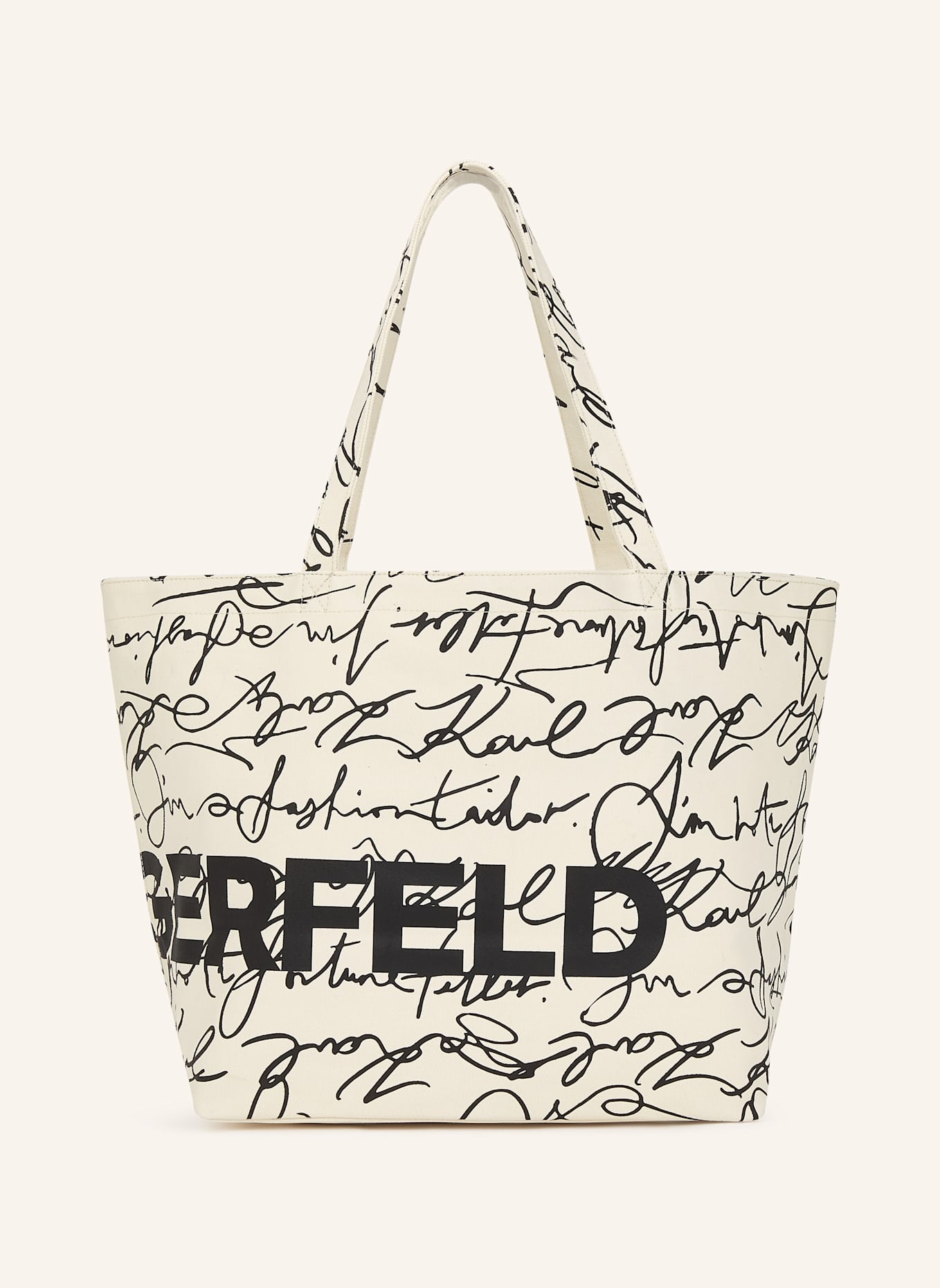 KARL LAGERFELD Shopper: SCHWARZ/ BEIGE