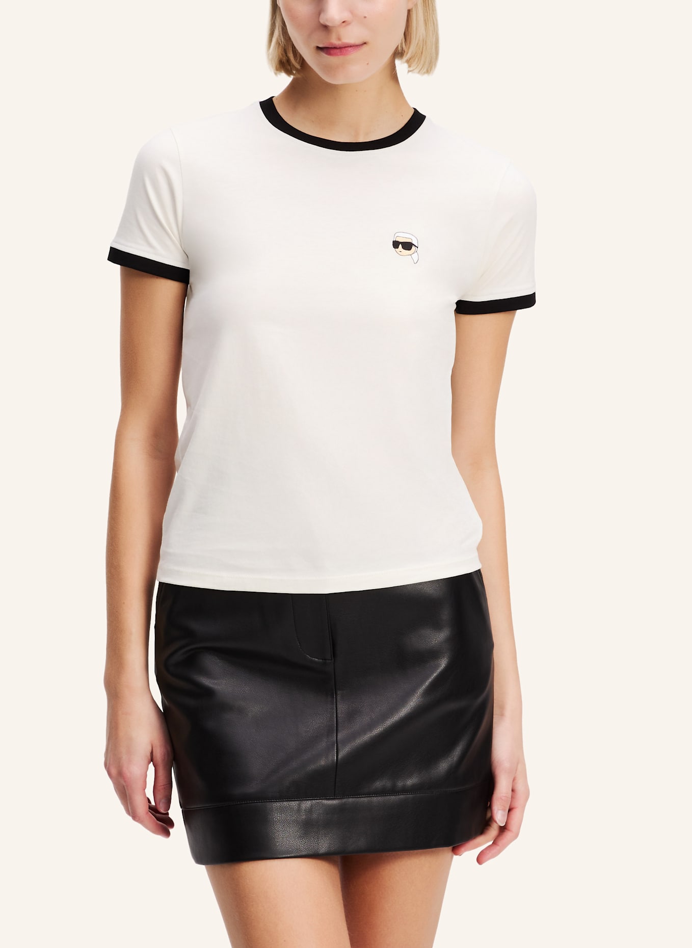 KARL LAGERFELD T-shirt: BEIGE