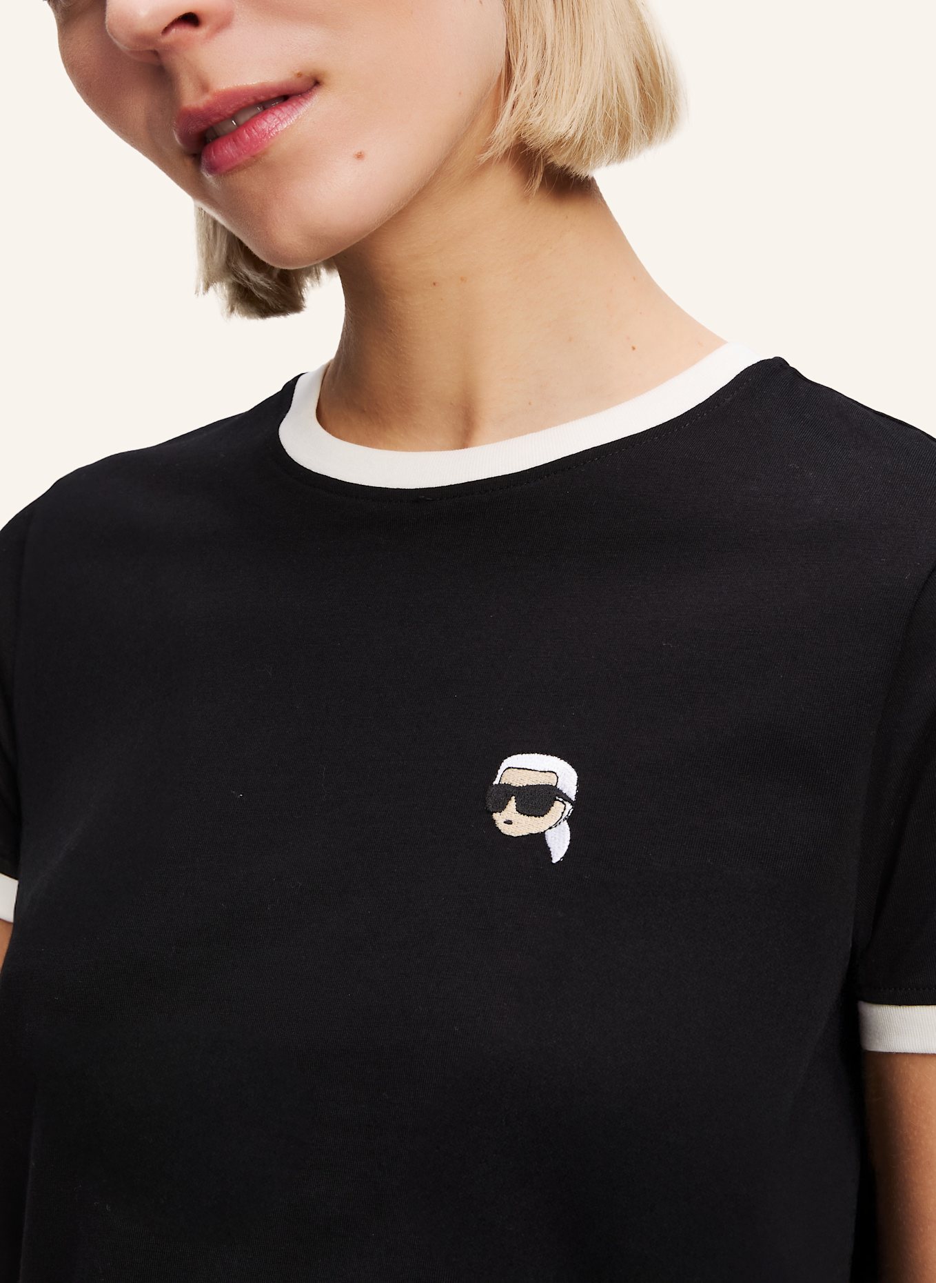 KARL LAGERFELD T-shirt: SCHWARZ