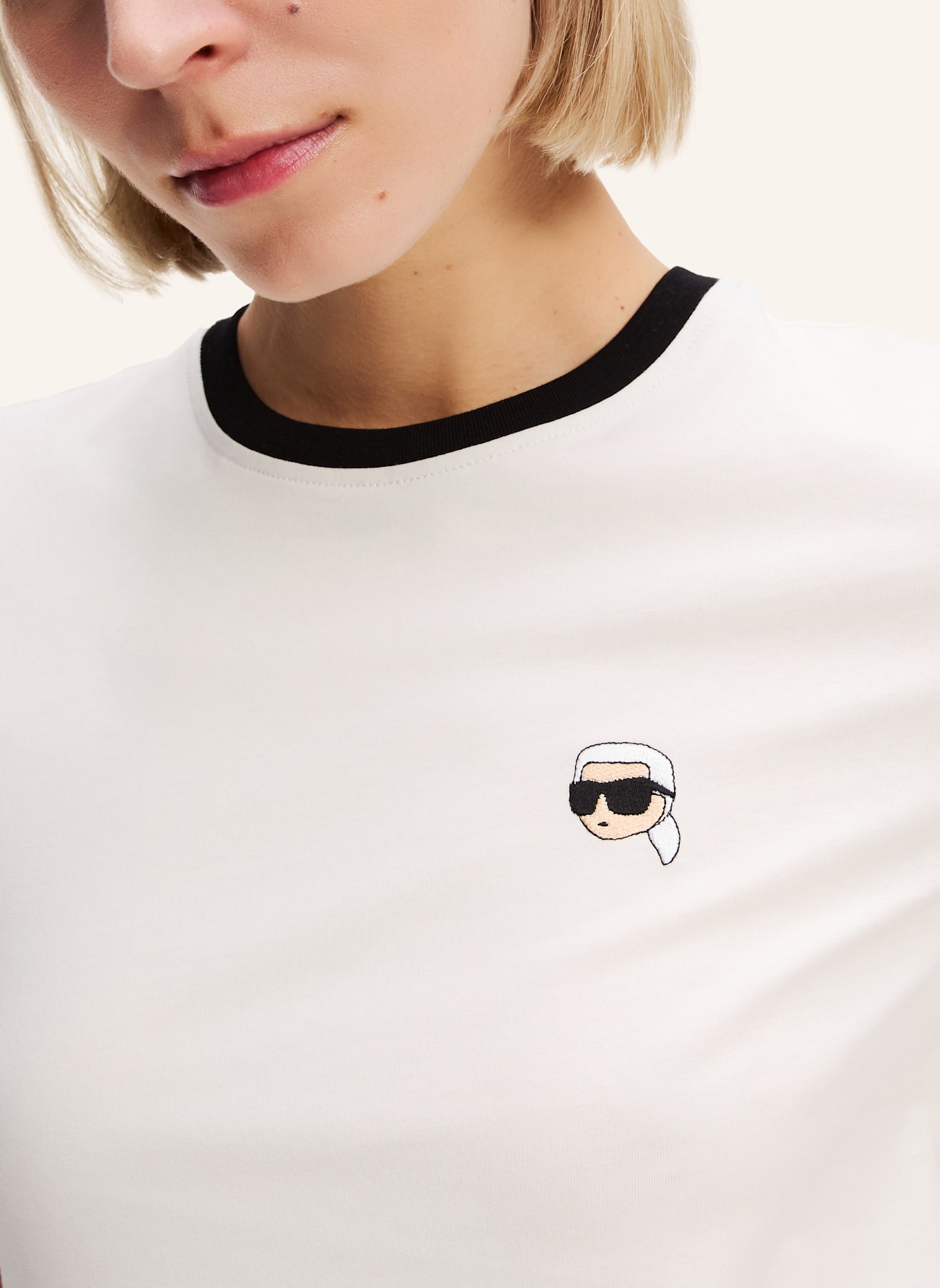 KARL LAGERFELD T-shirt: BEIGE