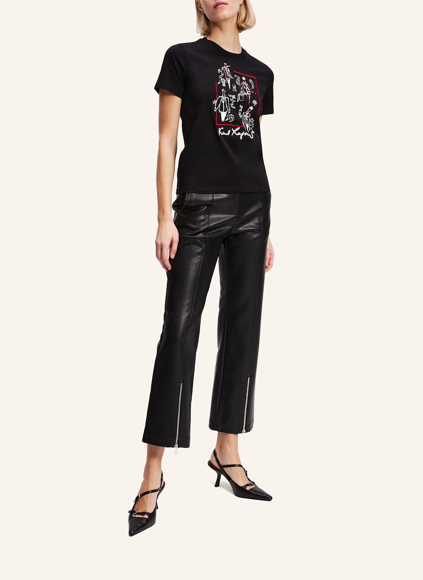 KARL LAGERFELD T-shirt: SCHWARZ