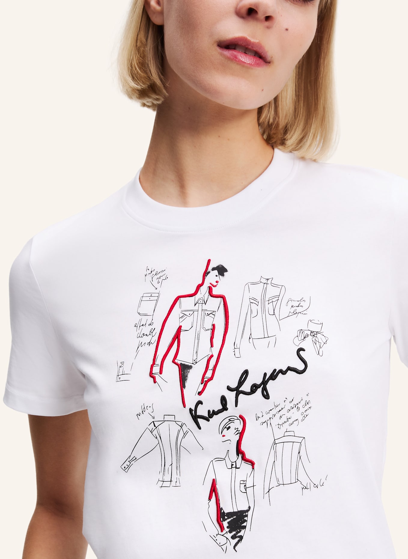 KARL LAGERFELD T-shirt: WEISS
