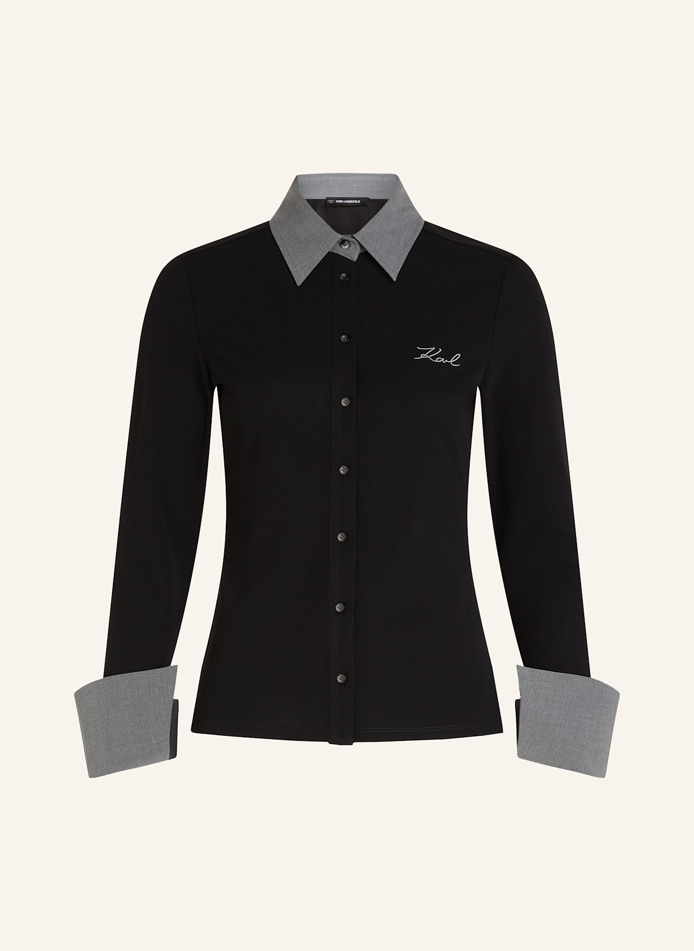 KARL LAGERFELD Top: SCHWARZ