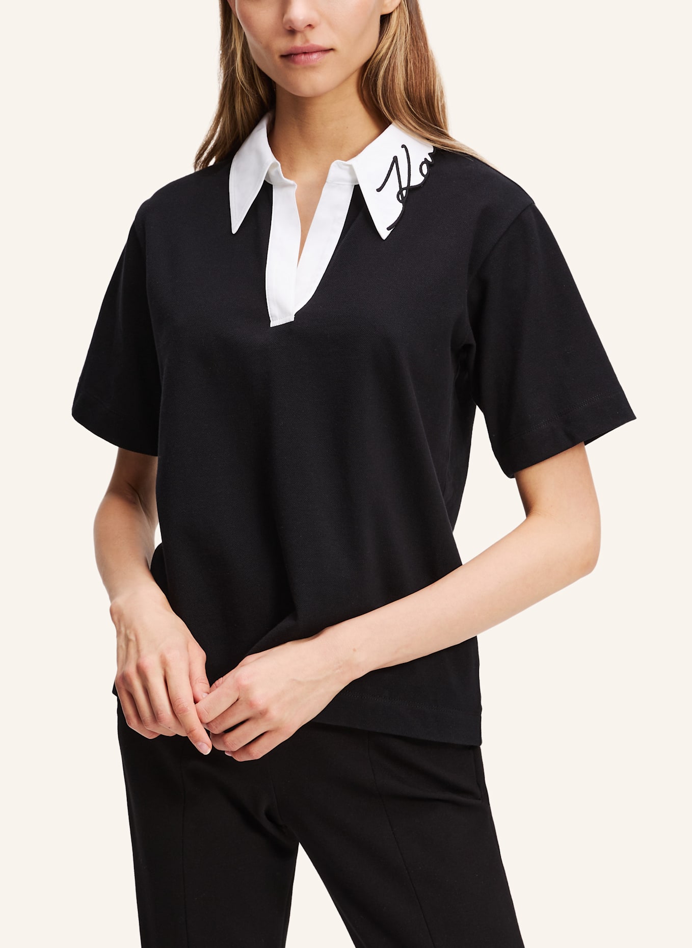 KARL LAGERFELD T-shirt: SCHWARZ