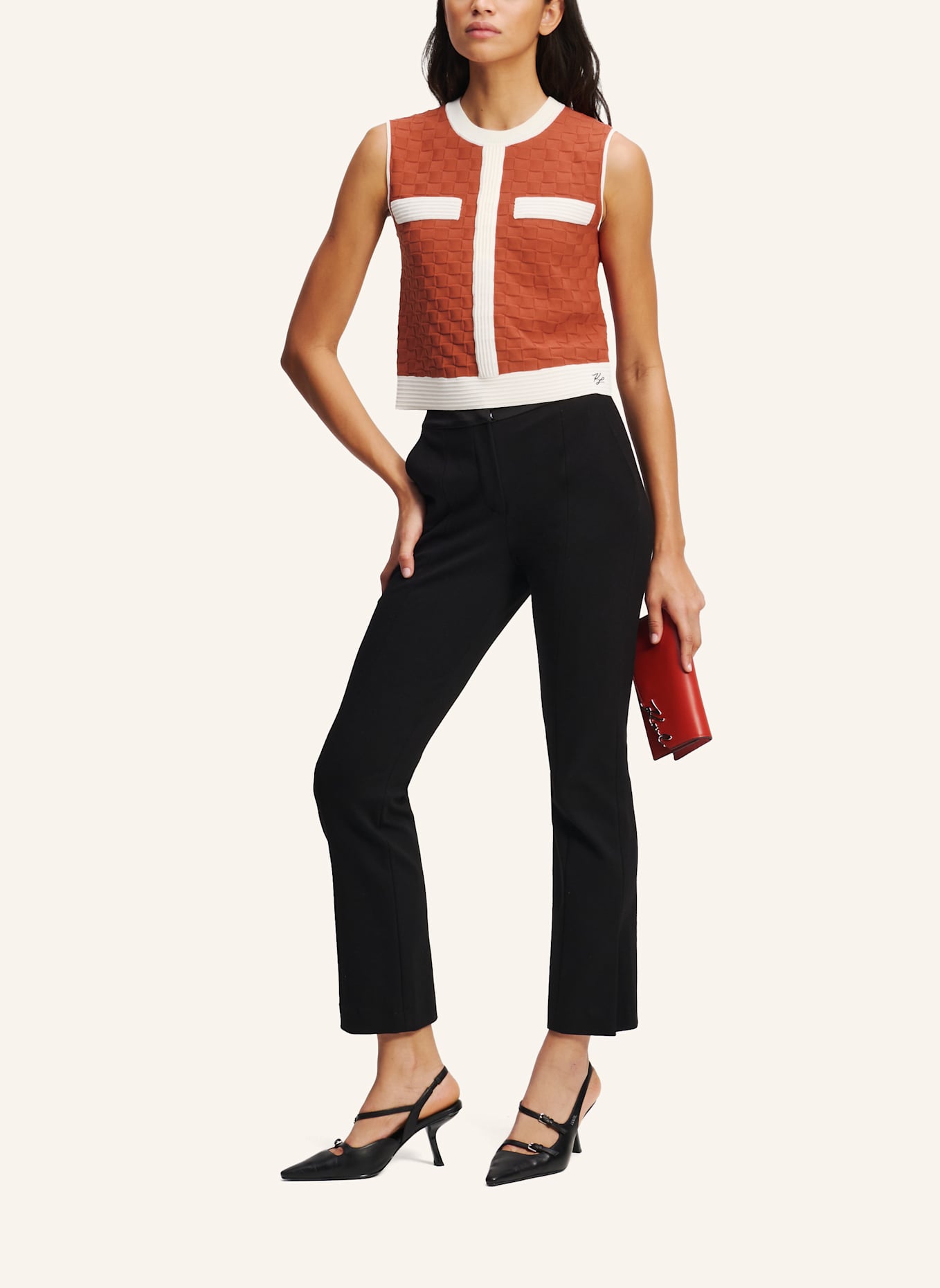 KARL LAGERFELD Top: ORANGE