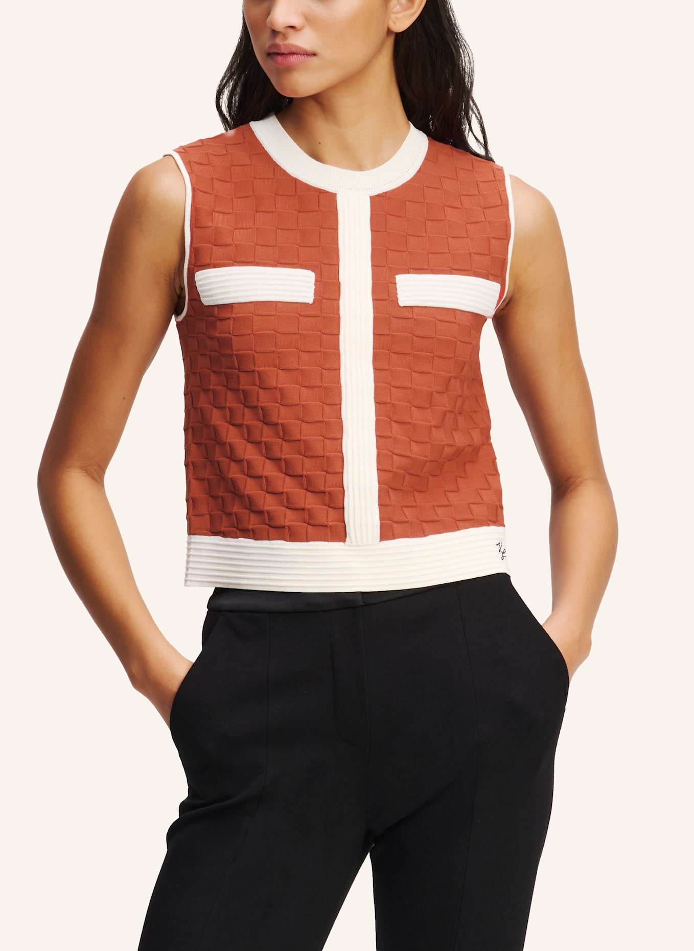 KARL LAGERFELD Top: ORANGE