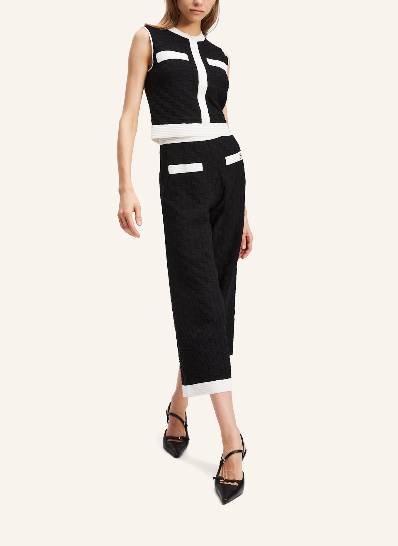 KARL LAGERFELD Top: SCHWARZ