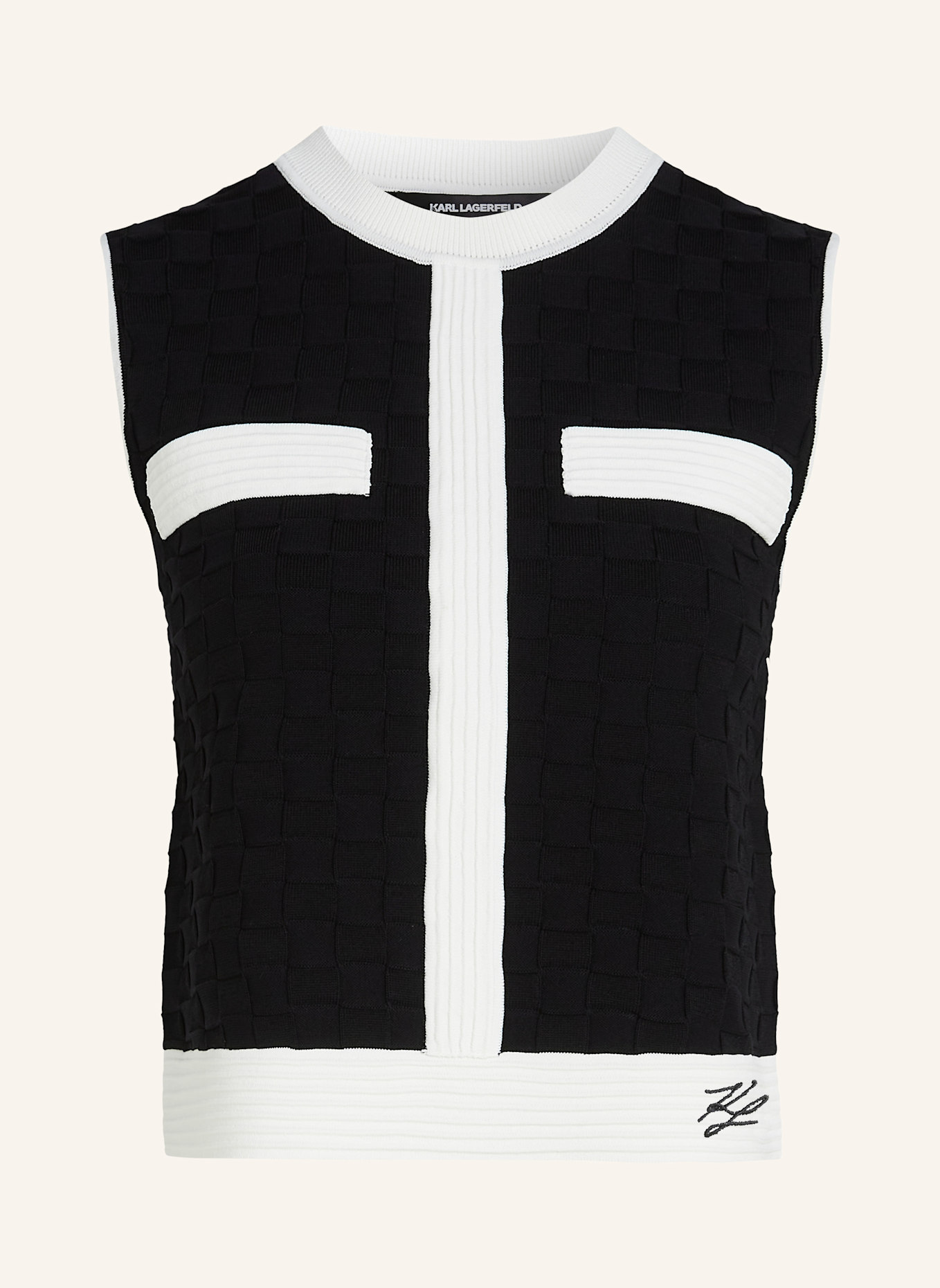 KARL LAGERFELD Top: SCHWARZ