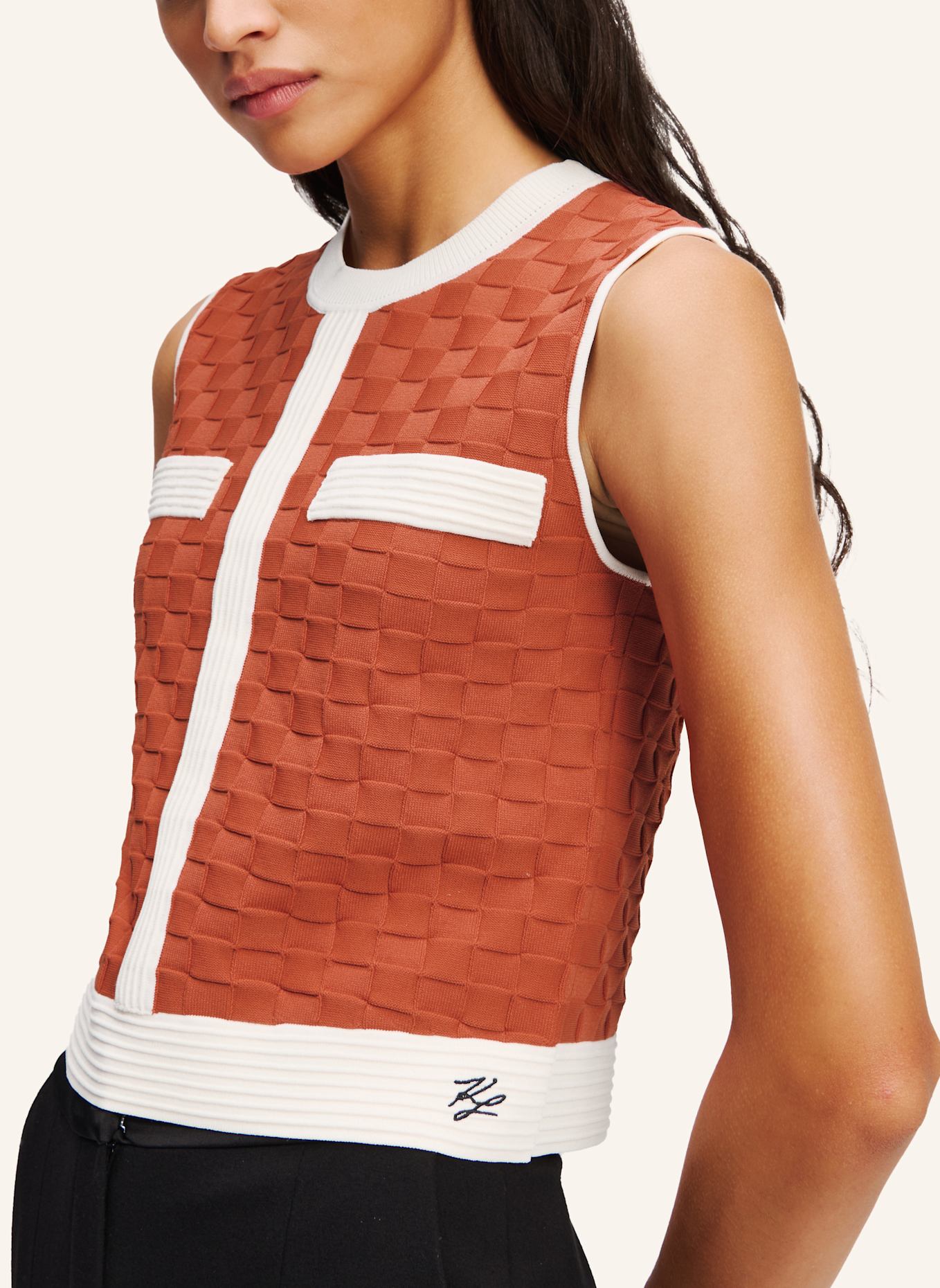 KARL LAGERFELD Top: ORANGE