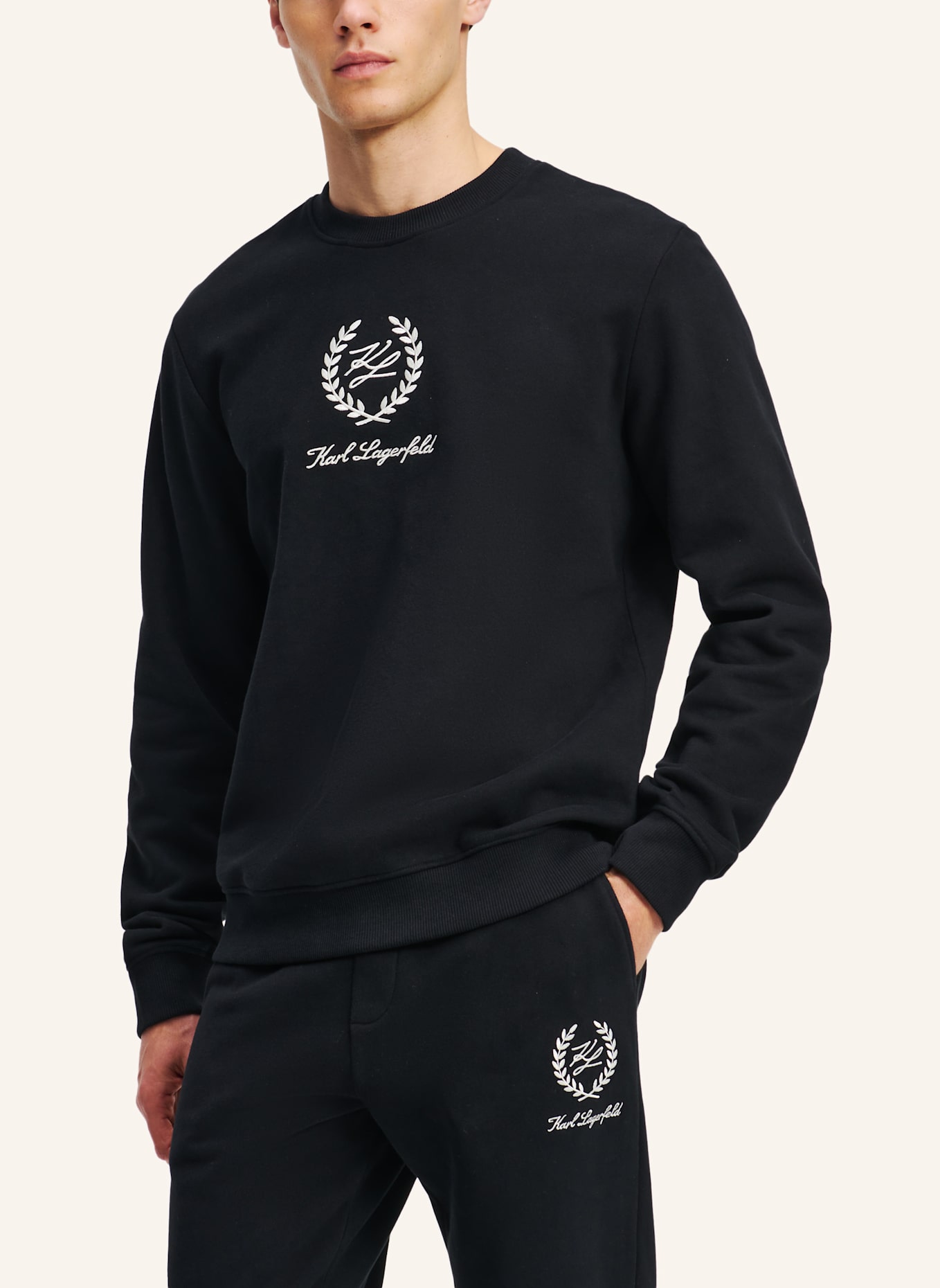 KARL LAGERFELD Top: SCHWARZ