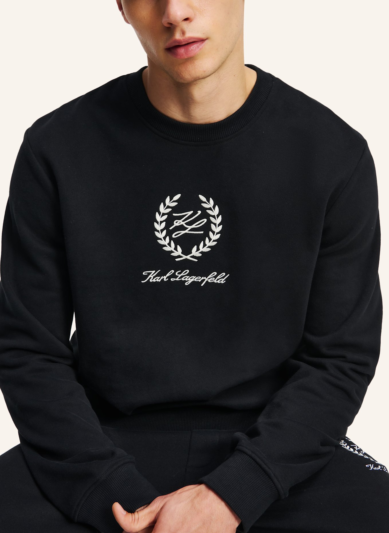 KARL LAGERFELD Top: SCHWARZ