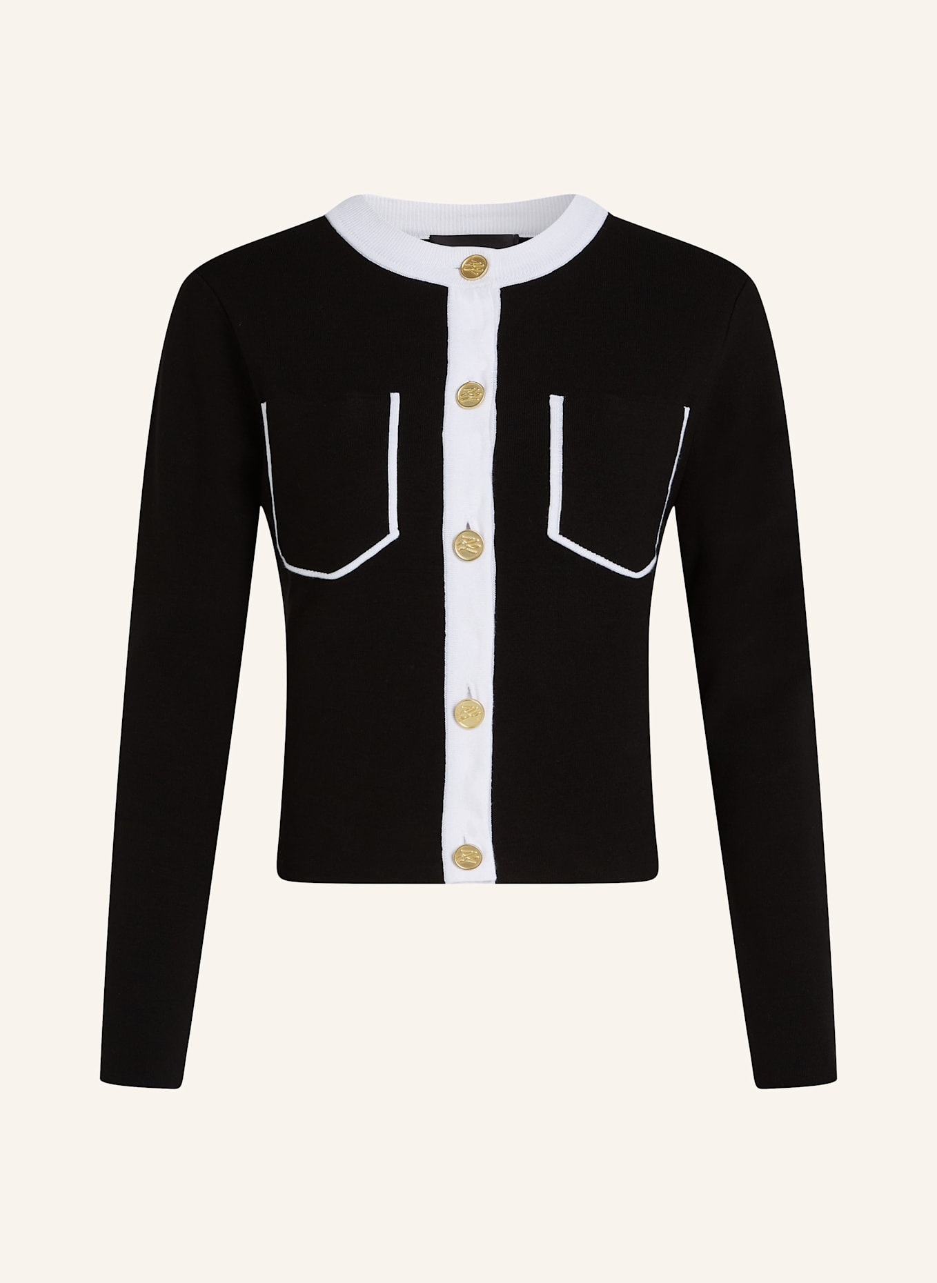 KARL LAGERFELD Top: WEISS/ SCHWARZ