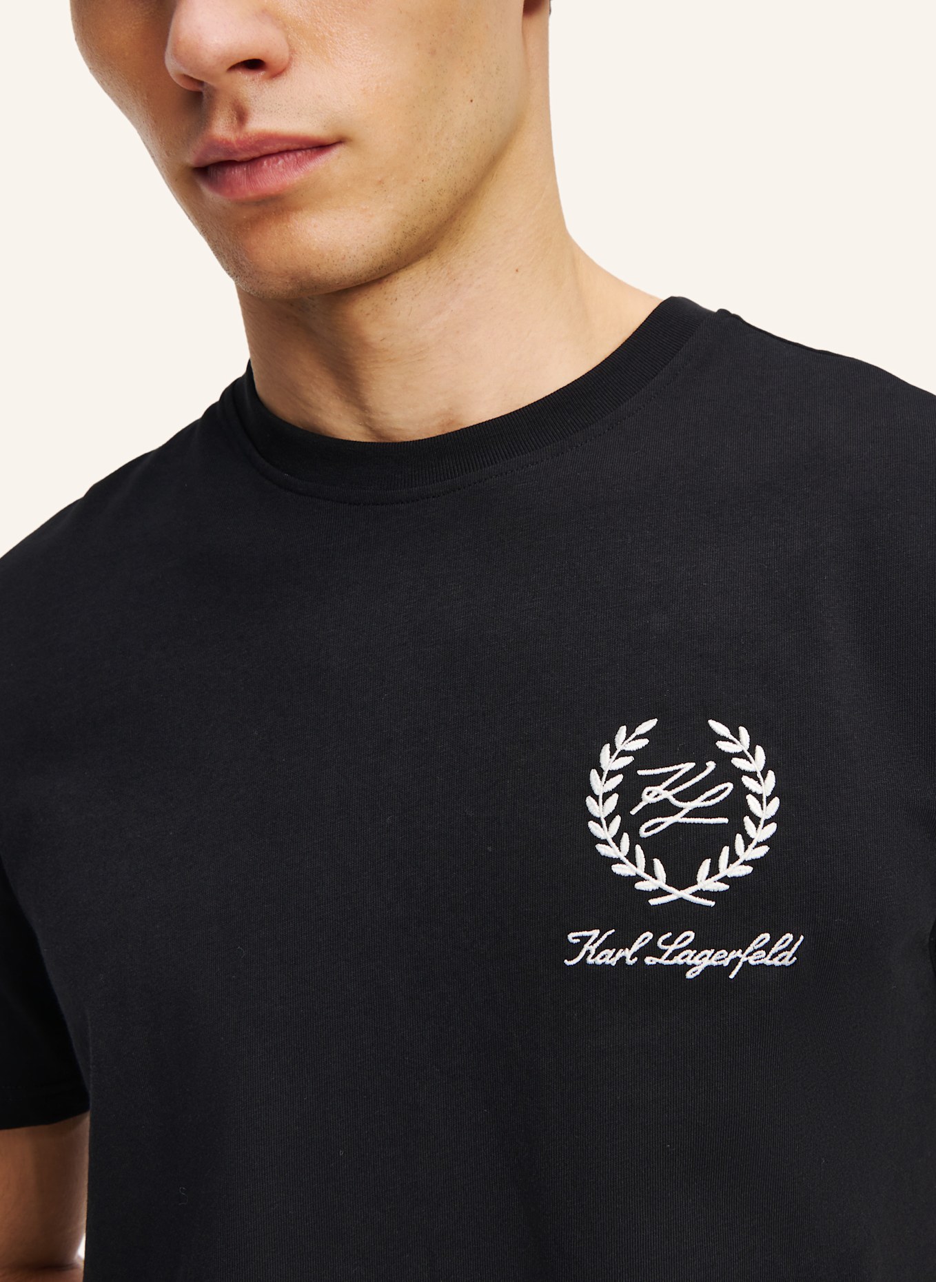 KARL LAGERFELD Top: SCHWARZ