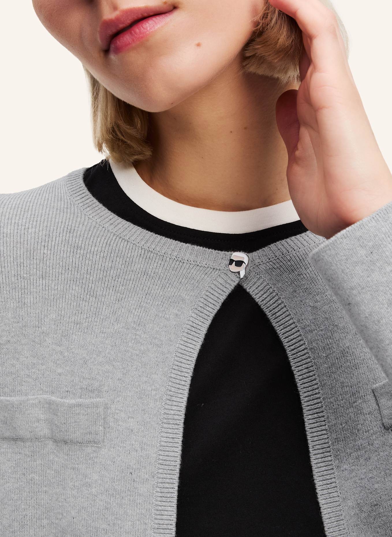 KARL LAGERFELD Top: GRAU