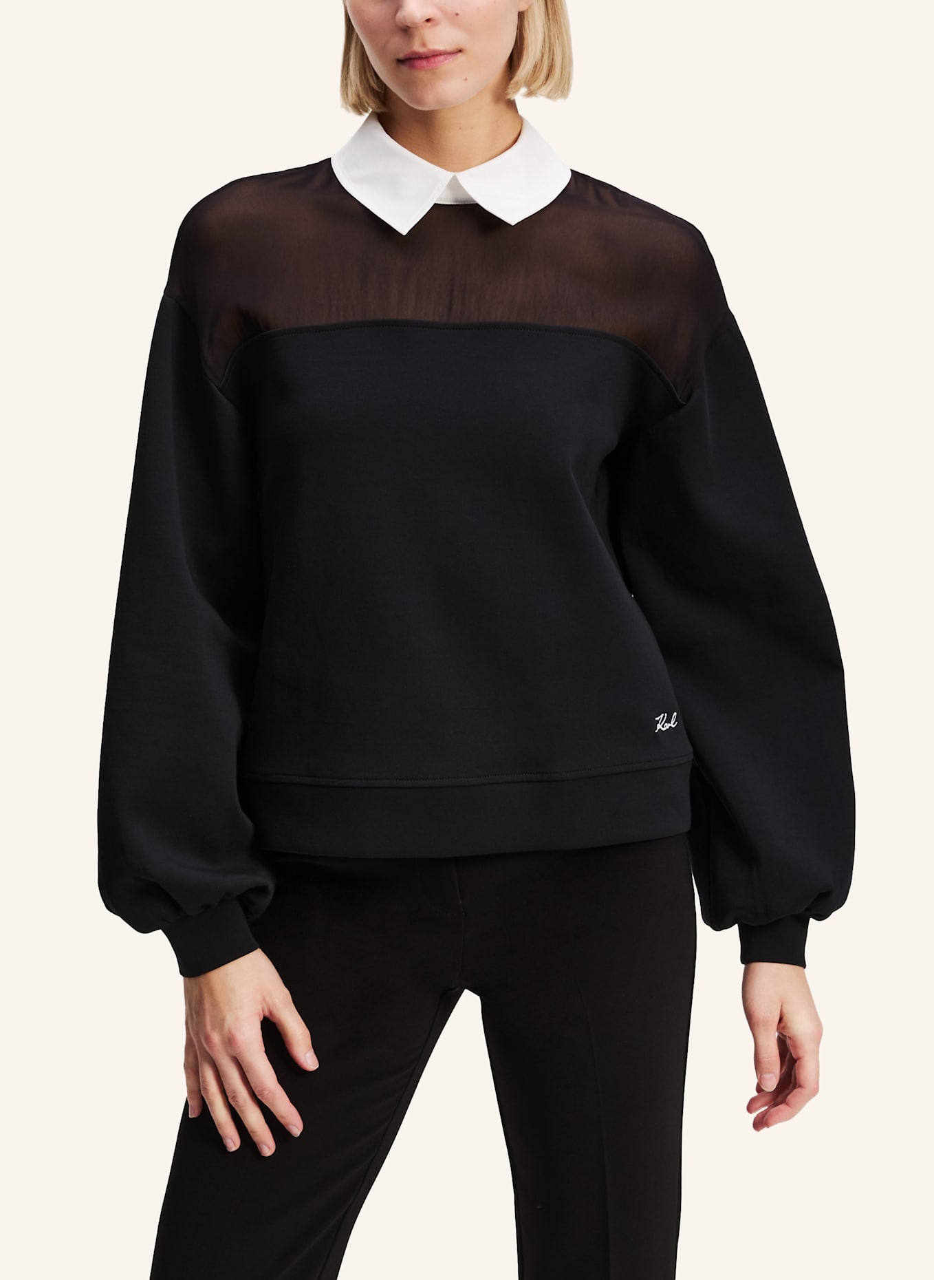 KARL LAGERFELD Sweatshirt: SCHWARZ