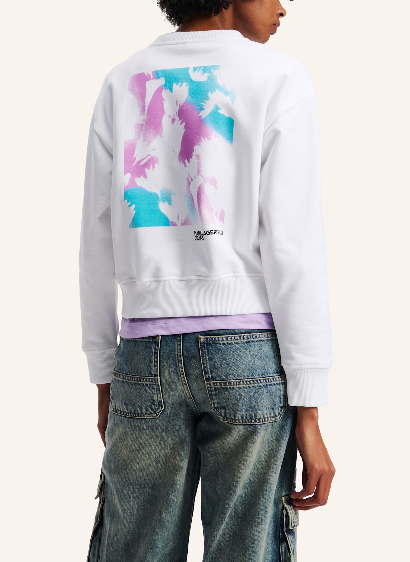 KARL LAGERFELD JEANS Sweatshirt: WEISS