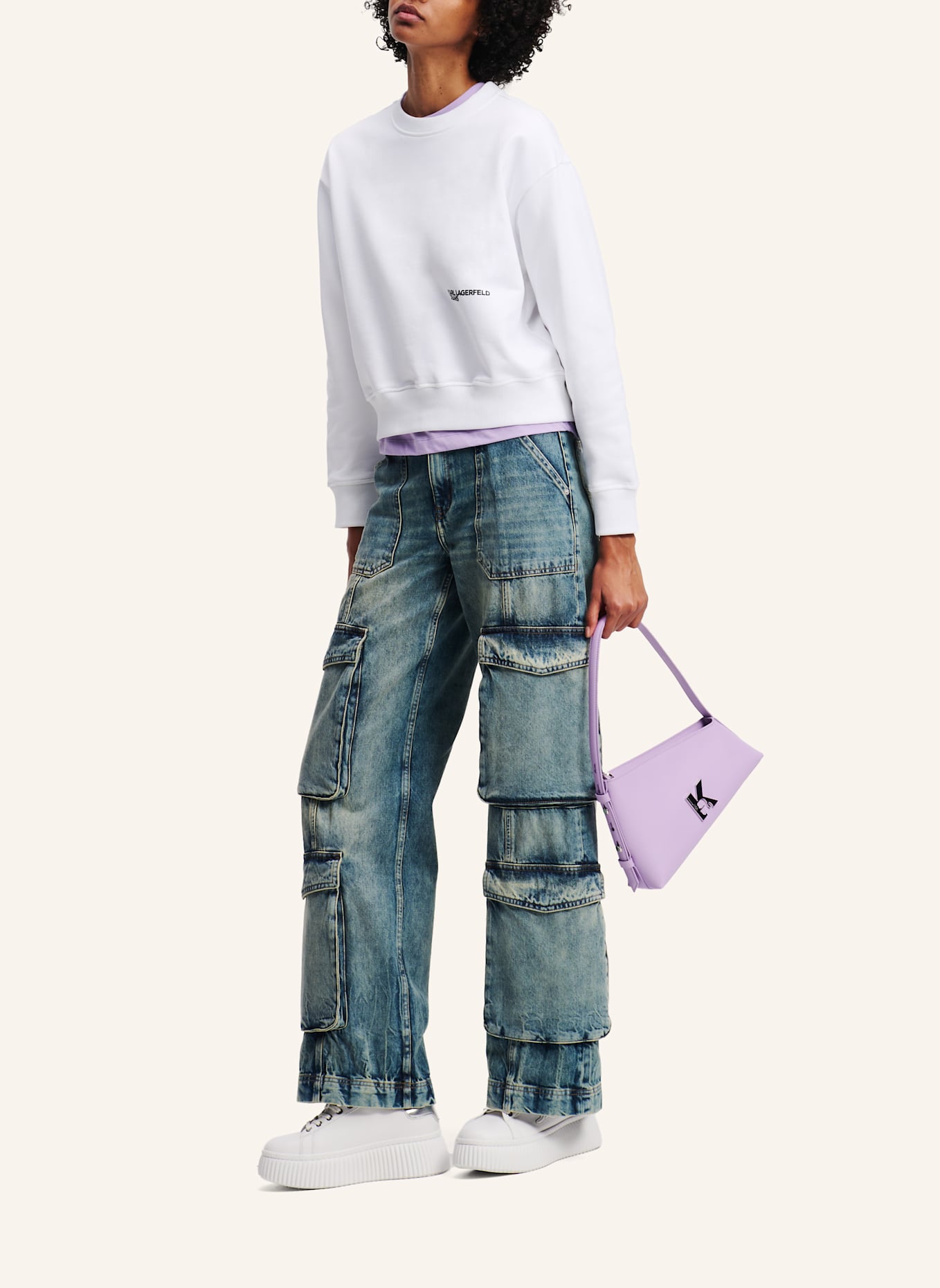 KARL LAGERFELD JEANS Sweatshirt: WEISS