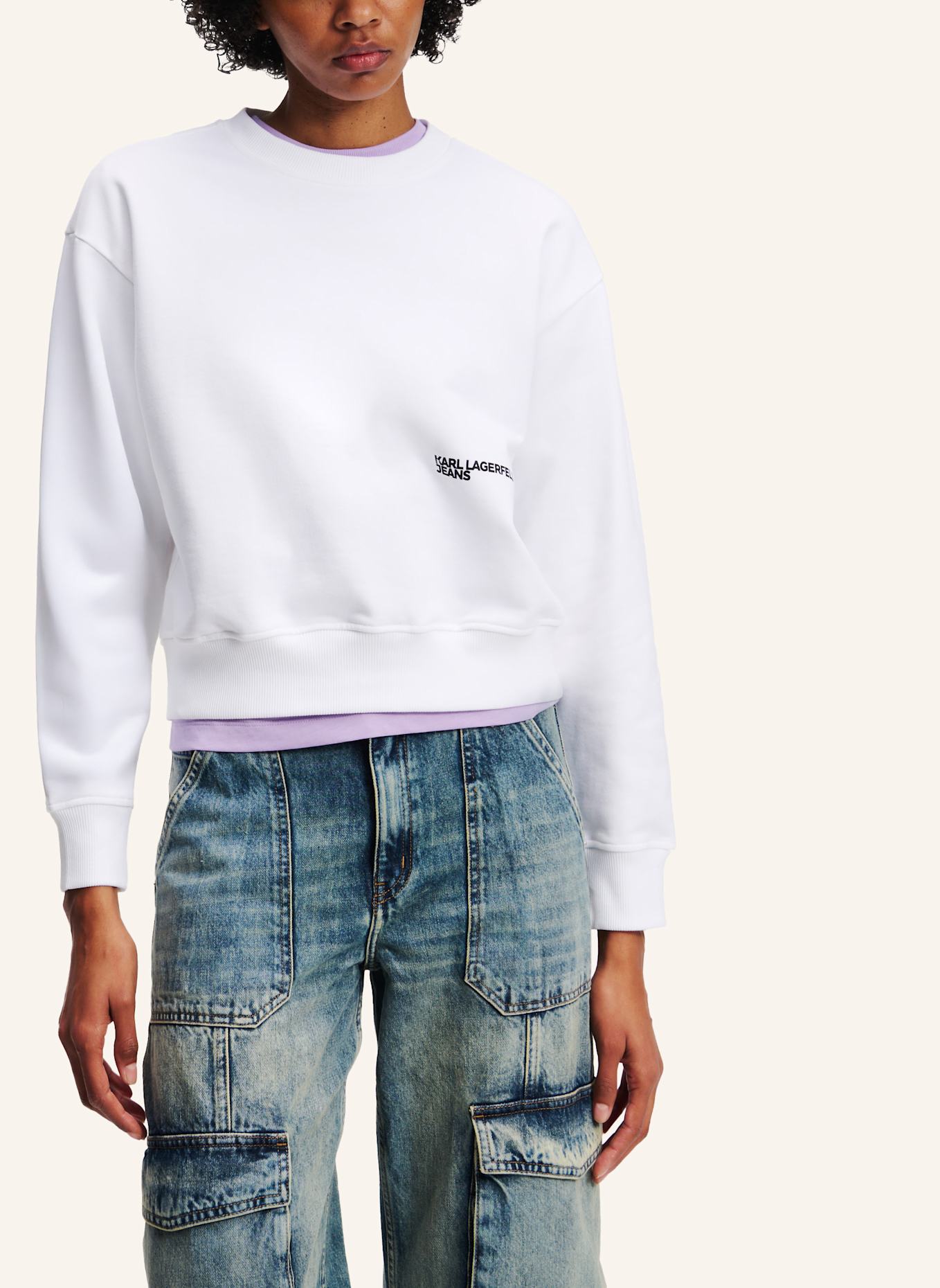 KARL LAGERFELD JEANS Sweatshirt: WEISS