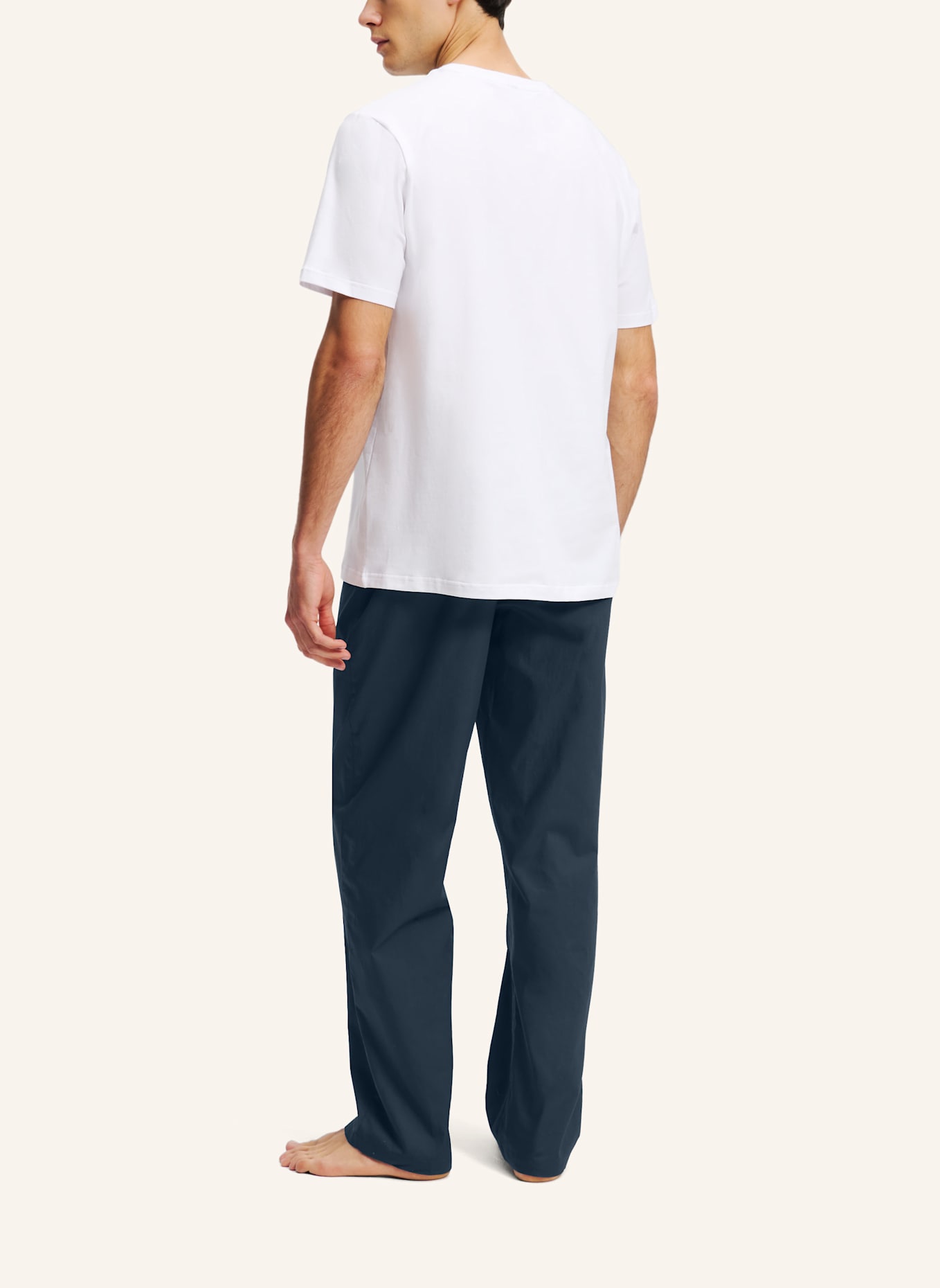 KARL LAGERFELD Nachtwäsche: WEISS/ DUNKELBLAU