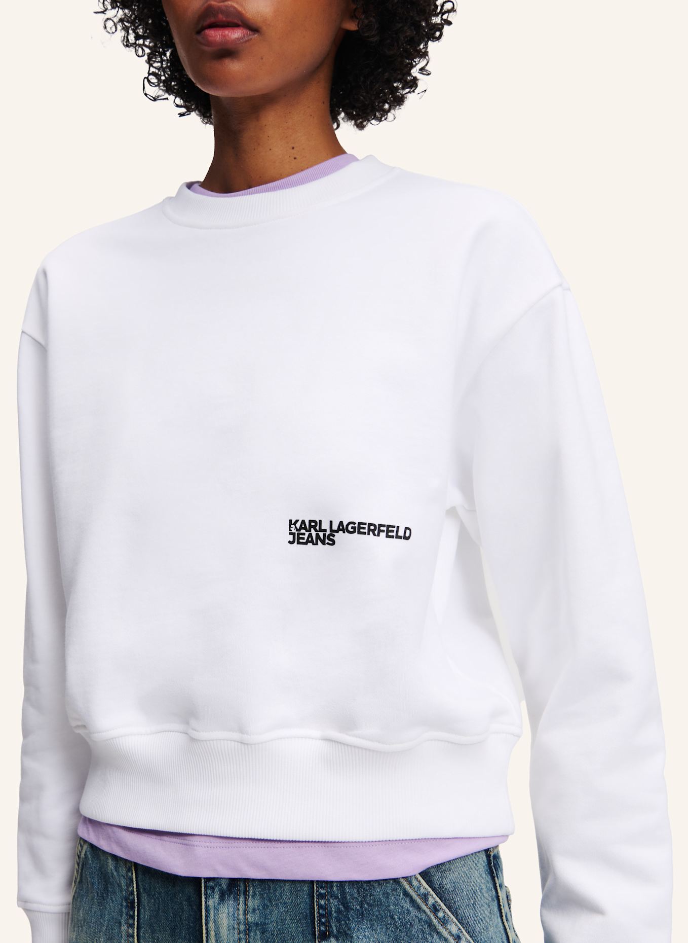 KARL LAGERFELD JEANS Sweatshirt: WEISS