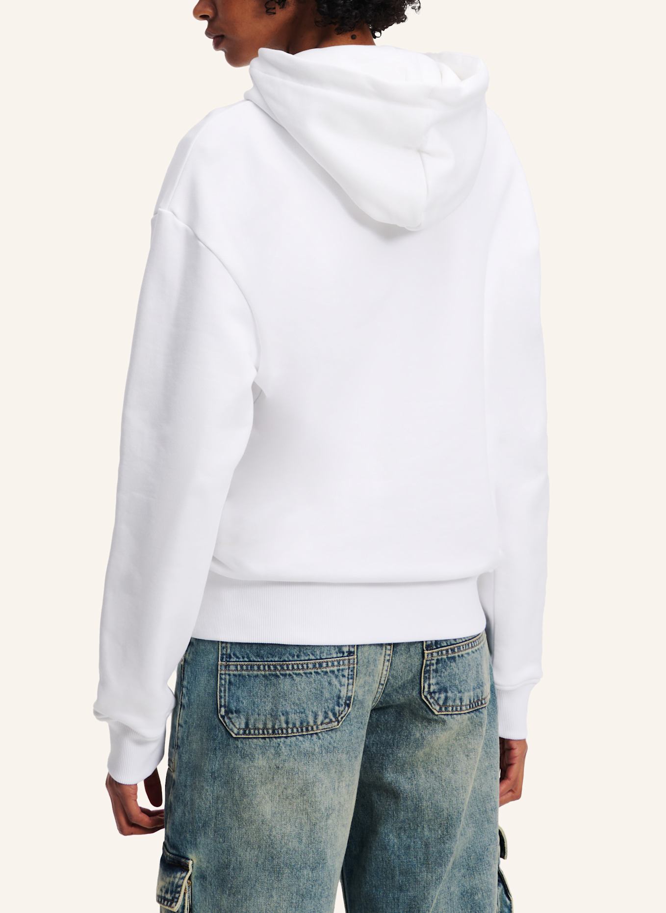 KARL LAGERFELD JEANS Hoodie: WEISS