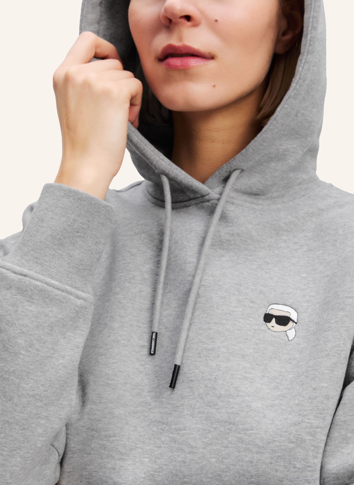 KARL LAGERFELD Hoodie: GRAU