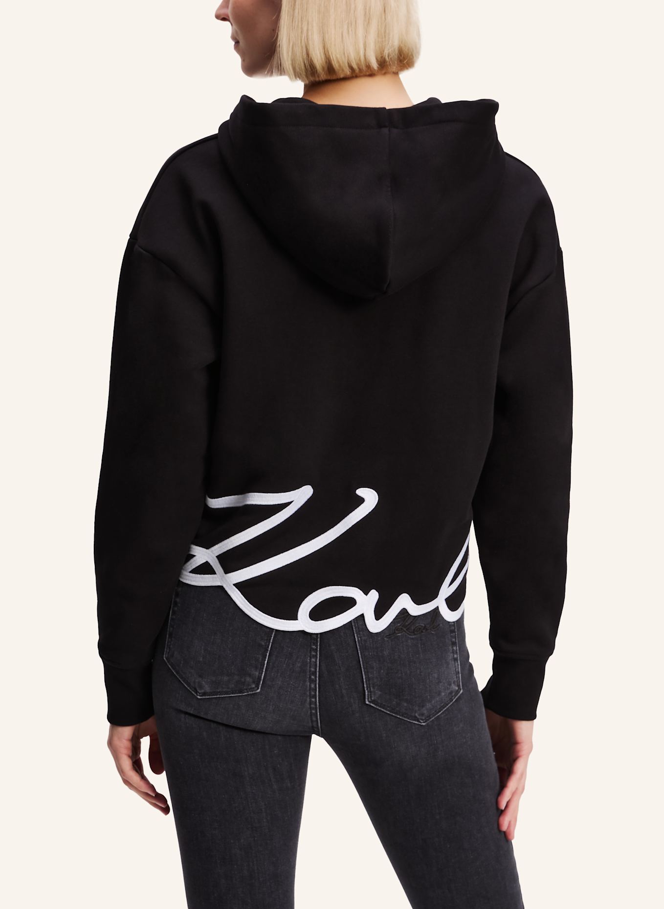 KARL LAGERFELD Hoodie: SCHWARZ