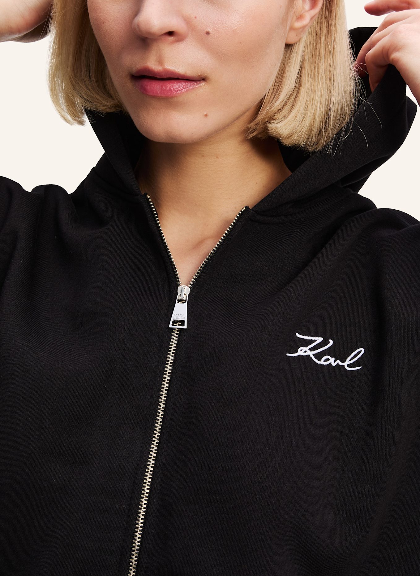 KARL LAGERFELD Hoodie: SCHWARZ
