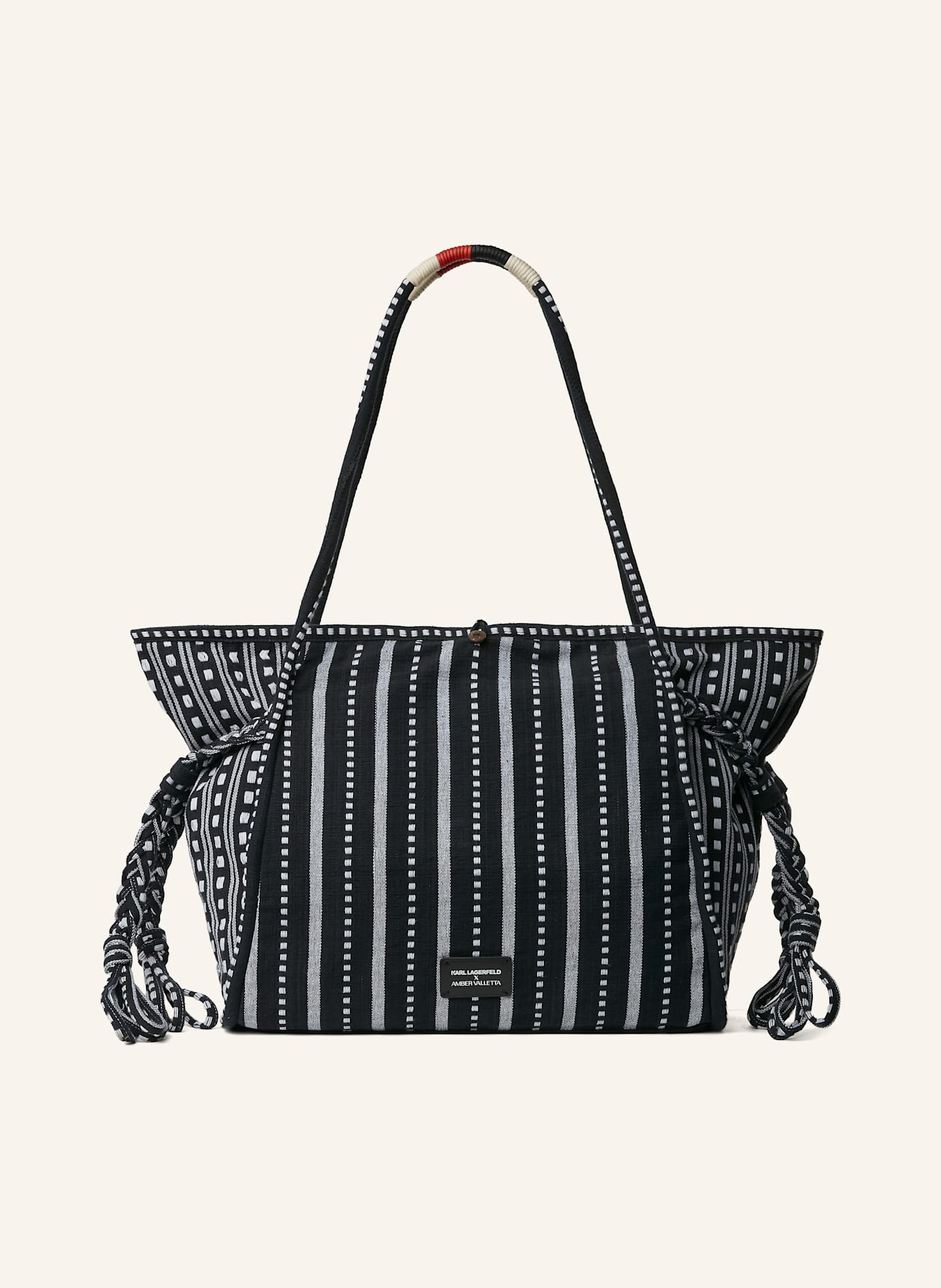 KARL LAGERFELD KL x AMBER VALLETTA Handtasche: WEISS/ SCHWARZ
