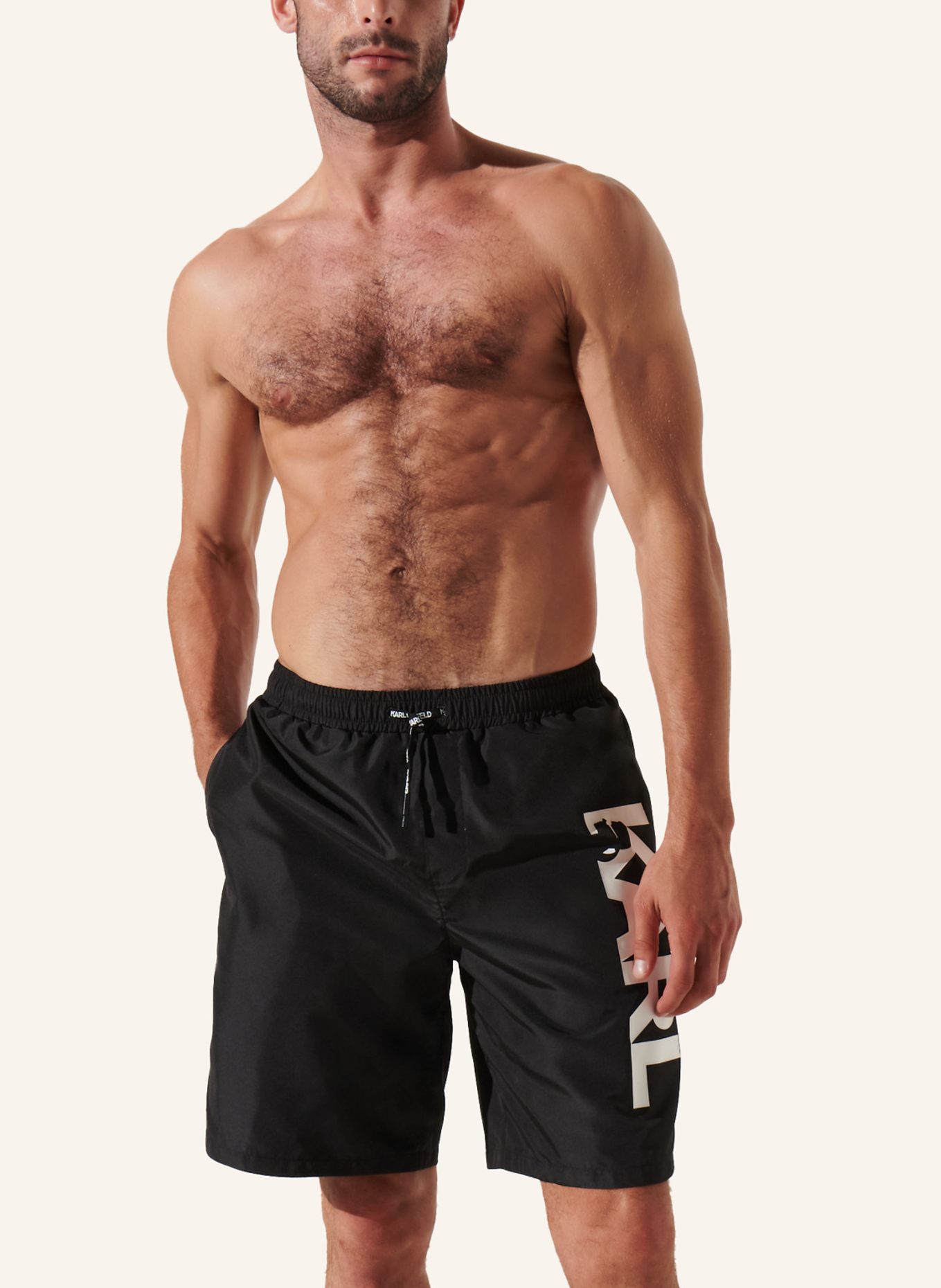 KARL LAGERFELD Bikini-Hose: SCHWARZ