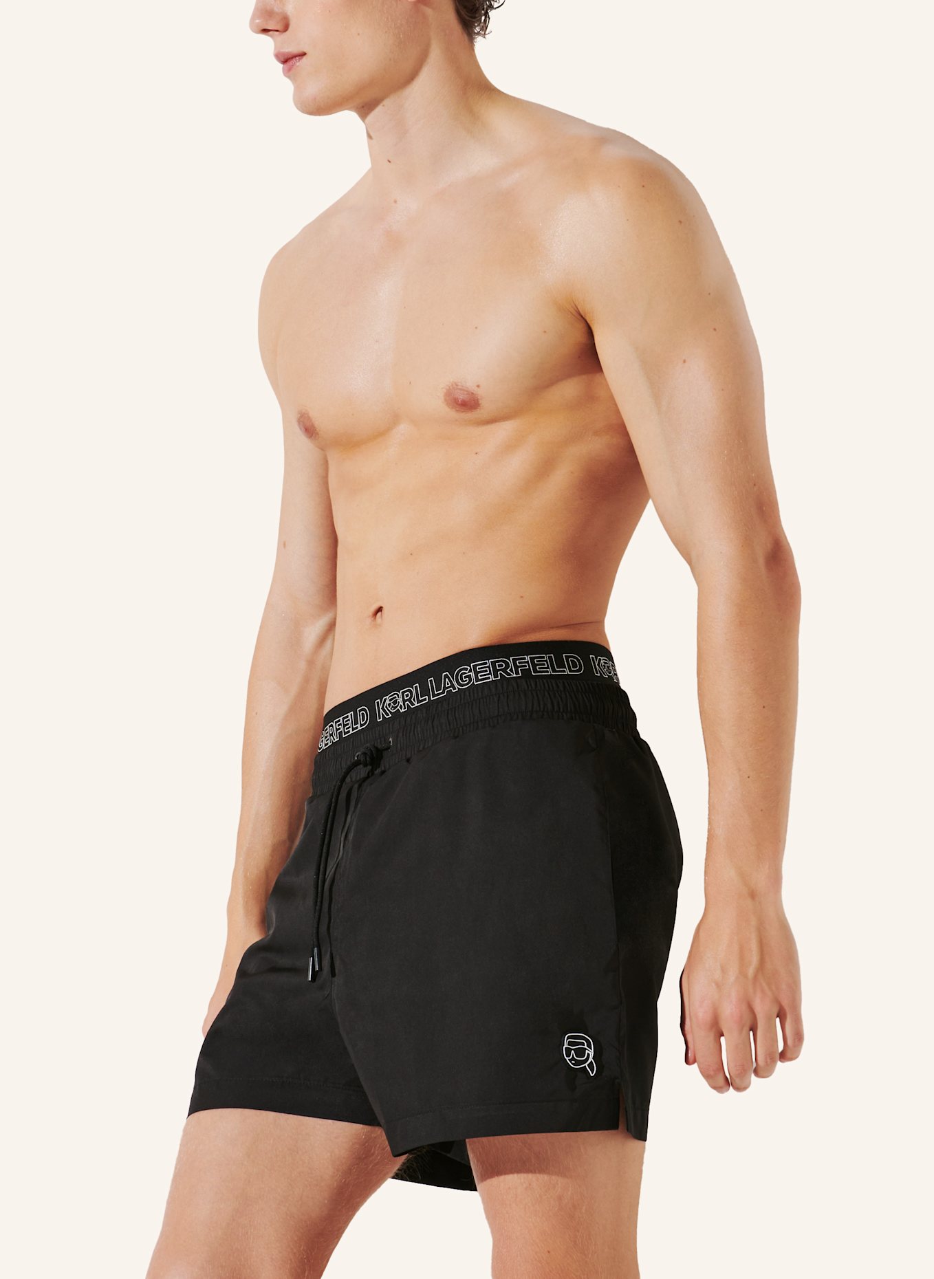 KARL LAGERFELD Bikini-Hose: SCHWARZ