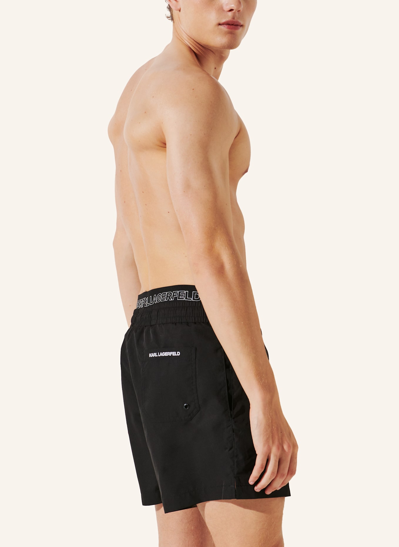 KARL LAGERFELD Bikini-Hose: SCHWARZ