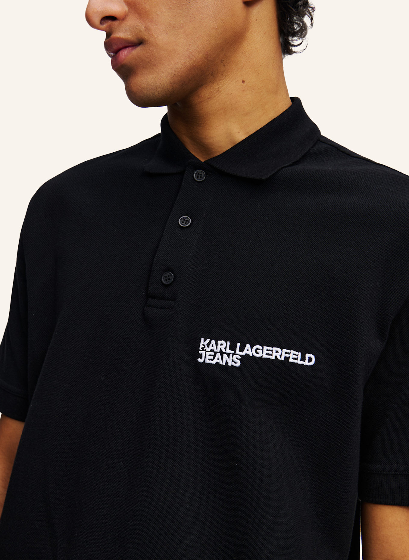 KARL LAGERFELD JEANS Poloshirt: SCHWARZ