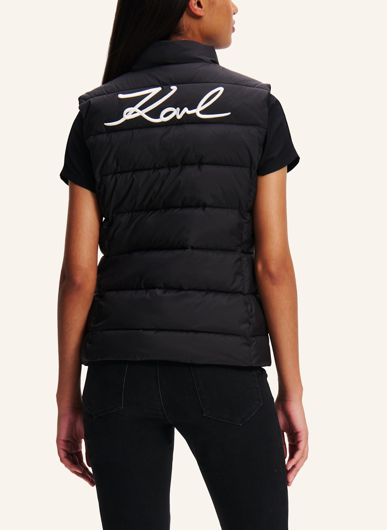 KARL LAGERFELD Weste: SCHWARZ