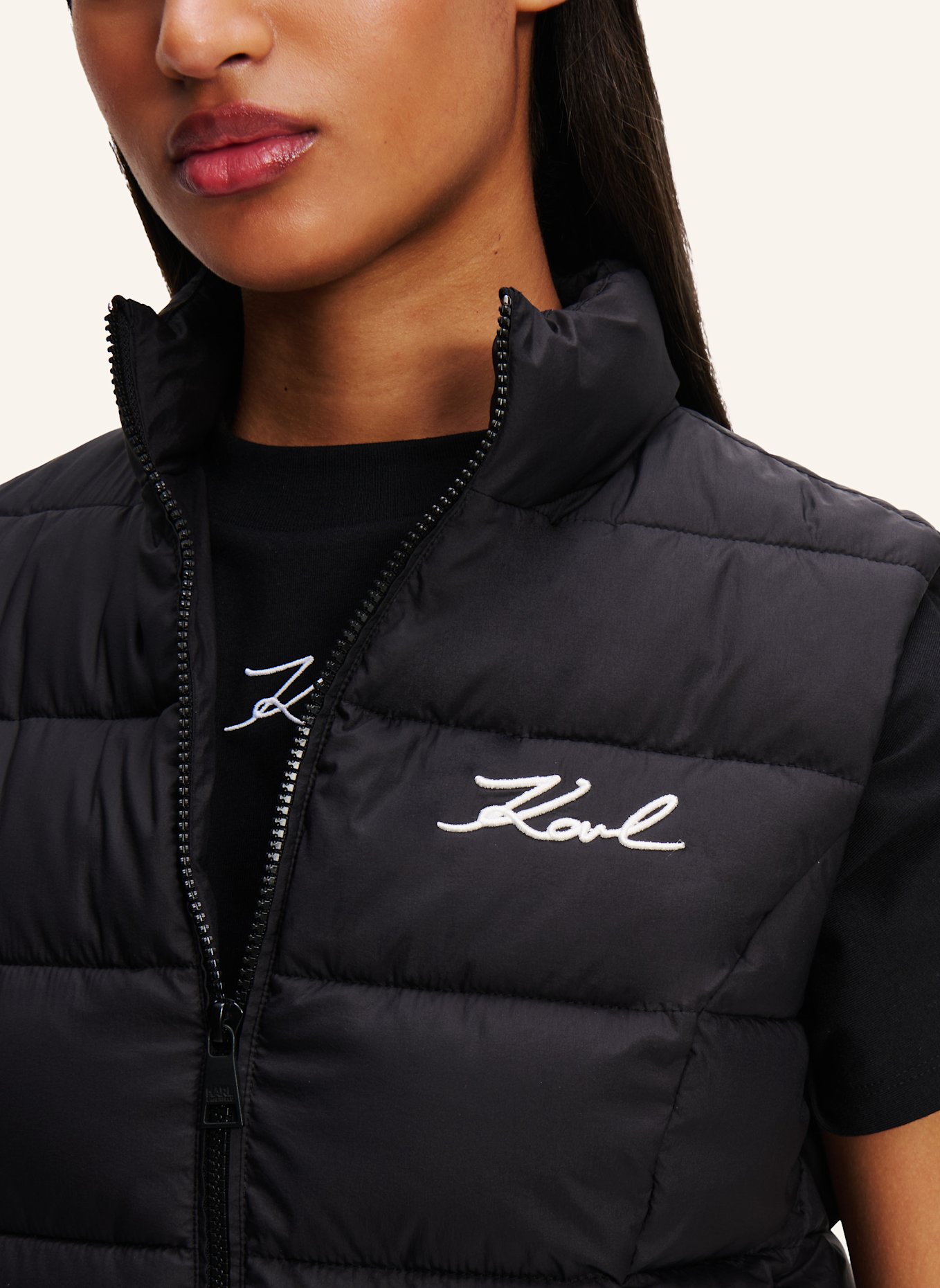 KARL LAGERFELD Weste: SCHWARZ