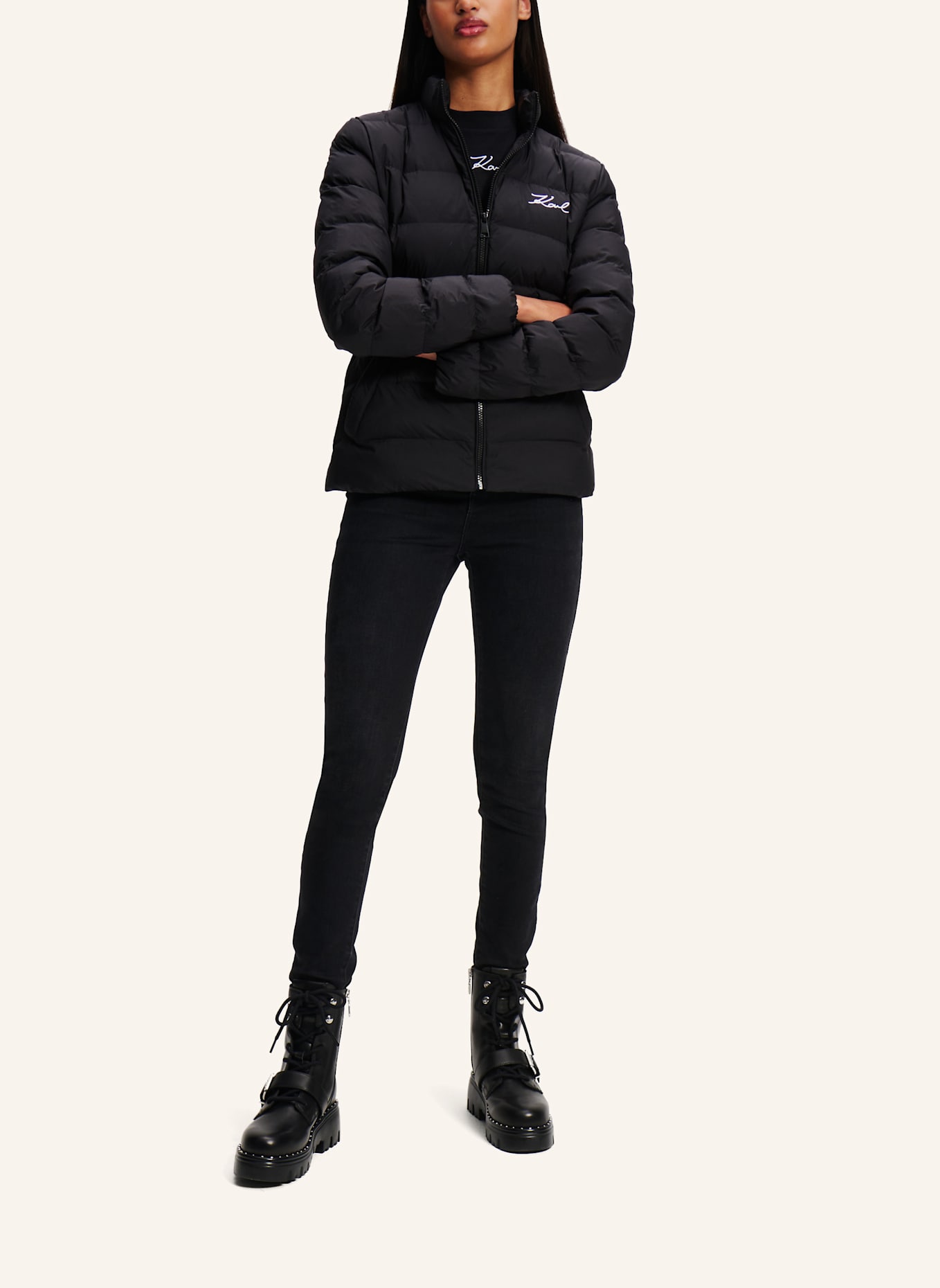 KARL LAGERFELD Jacke: SCHWARZ