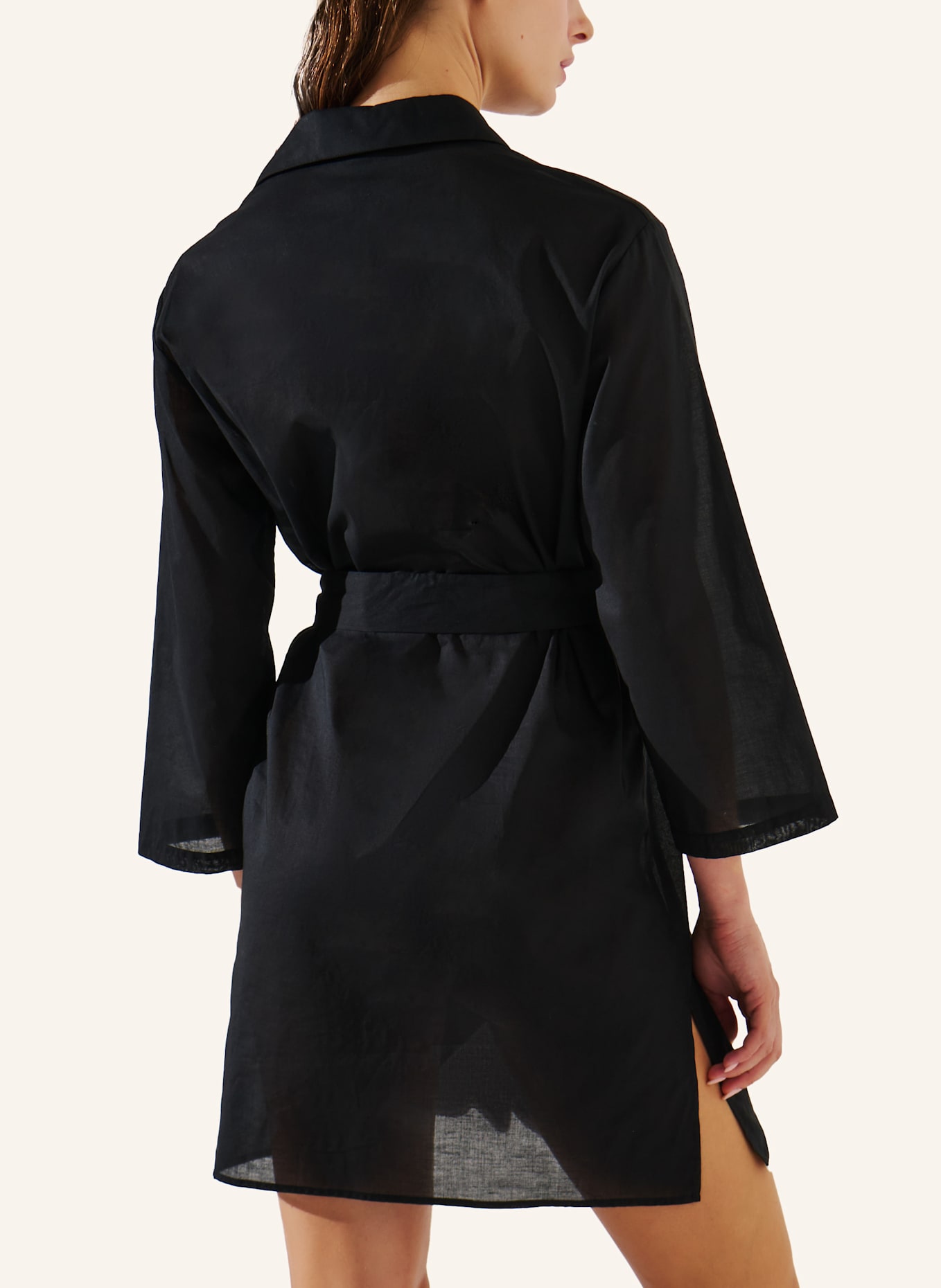 KARL LAGERFELD Strandkleid: SCHWARZ