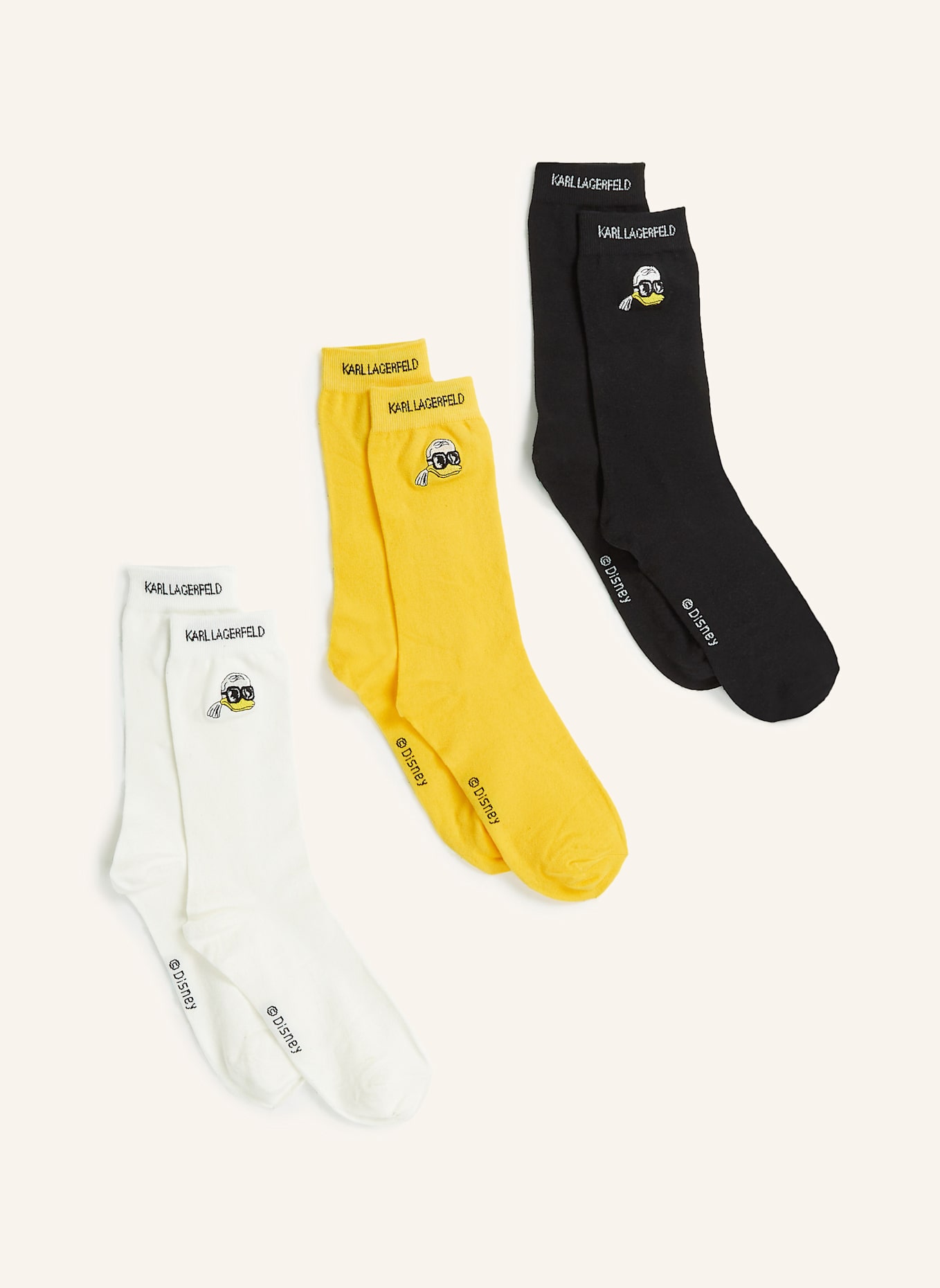 KARL LAGERFELD DISNEY X KL 3er-Pack Socken: SCHWARZ