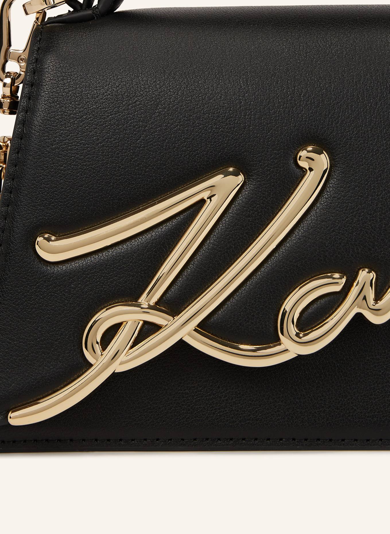 KARL LAGERFELD Umhängetasche: SCHWARZ/ GOLD