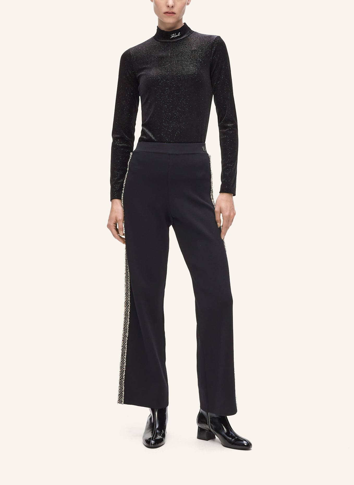 KARL LAGERFELD Hose: SCHWARZ