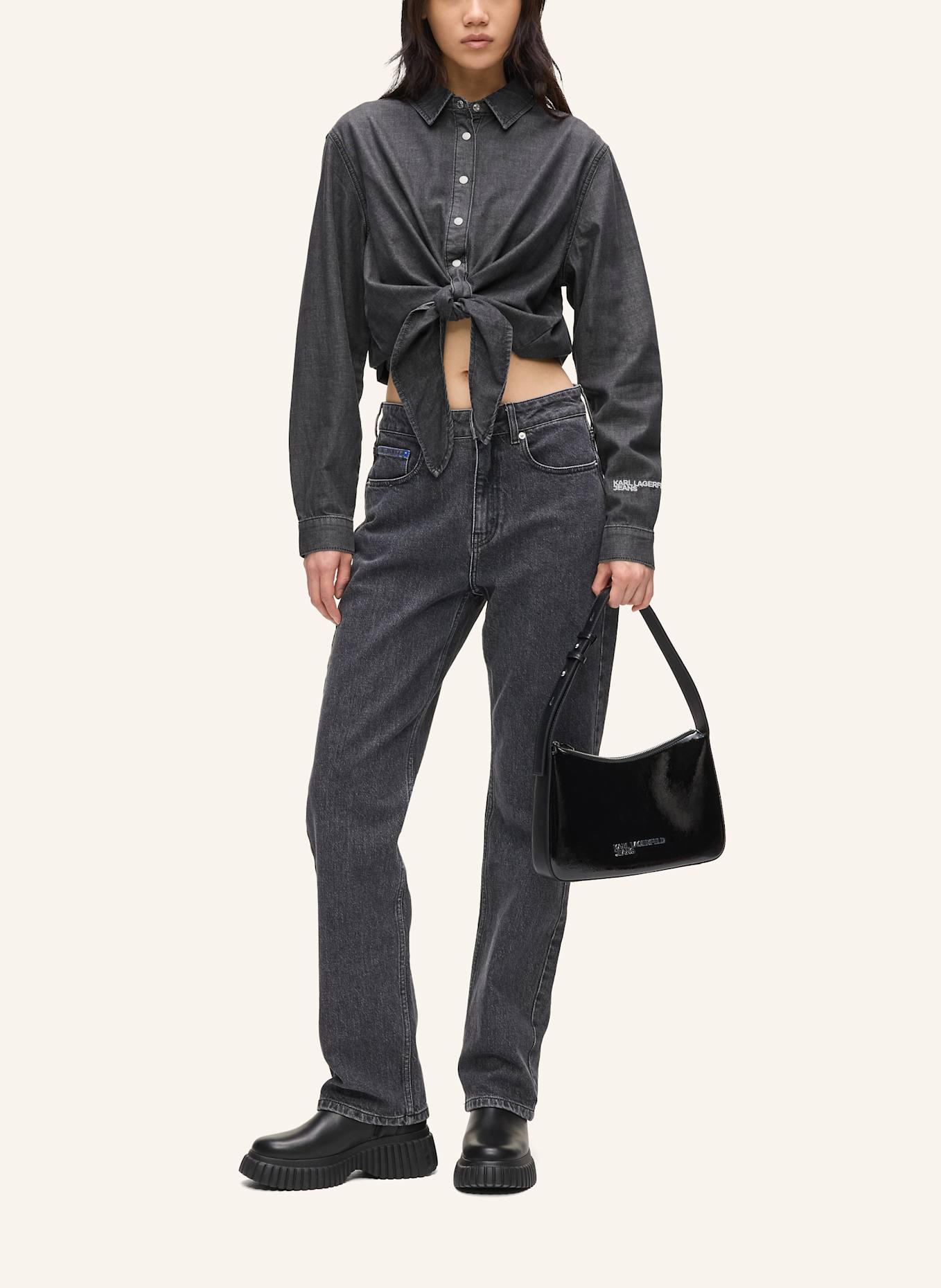 KARL LAGERFELD JEANS Bluse: SCHWARZ