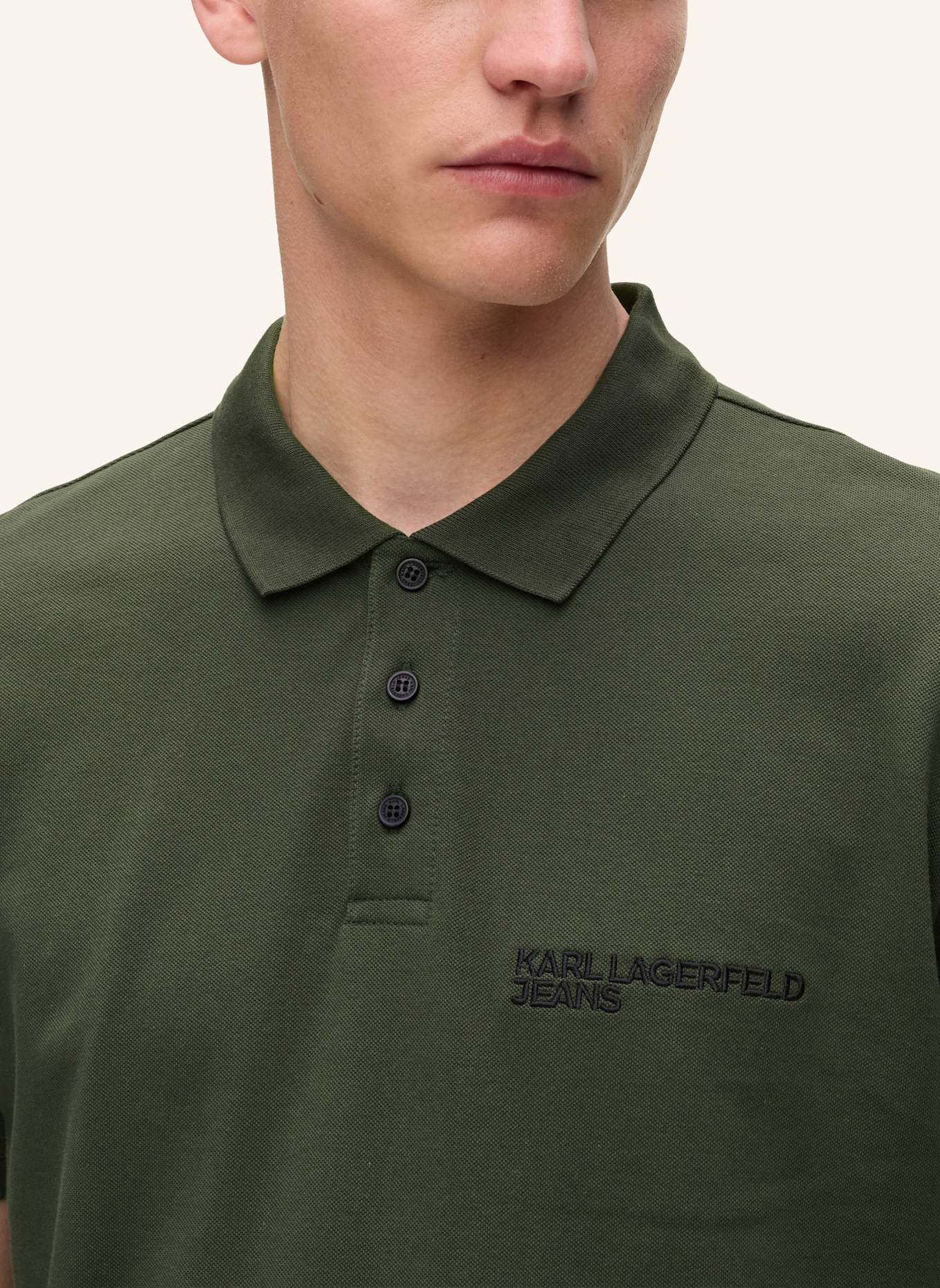 KARL LAGERFELD JEANS Poloshirt: DUNKELGRÜN